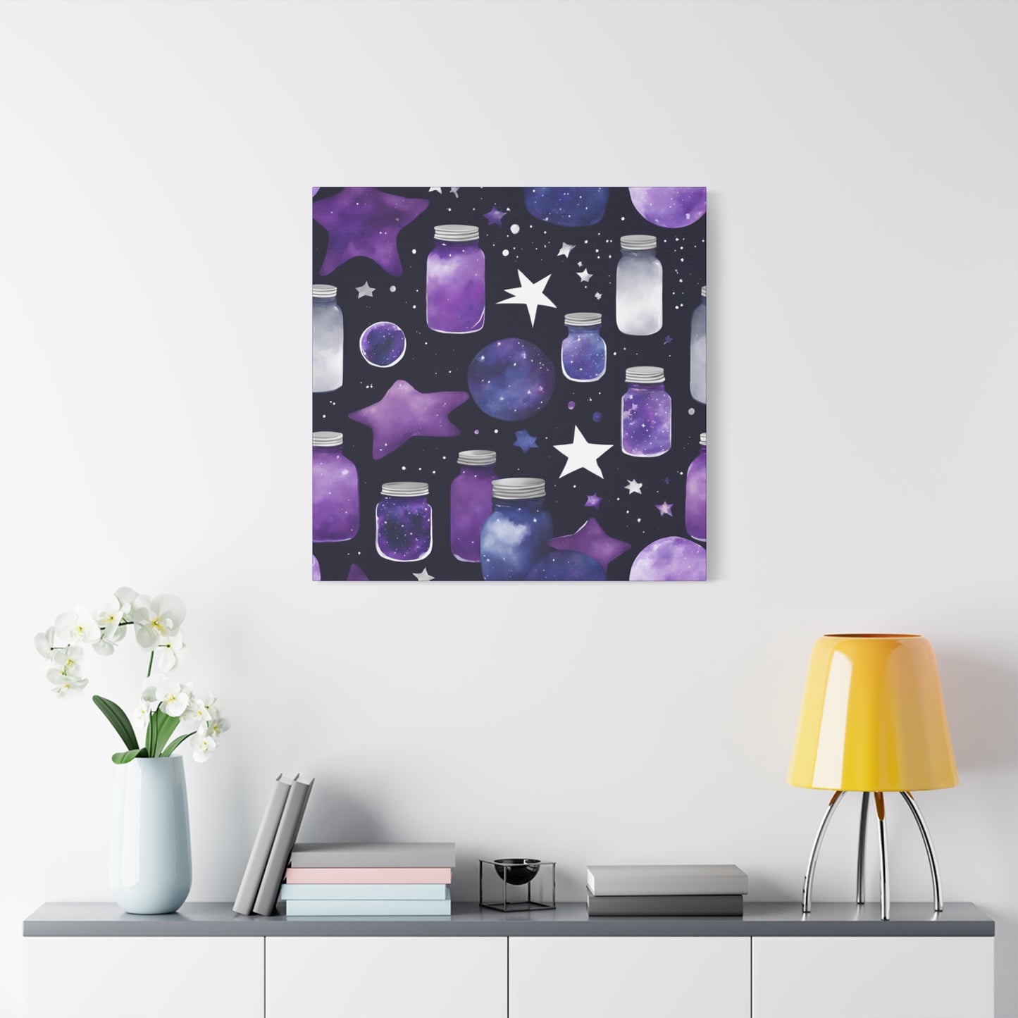 Dreamer's Cosmic Starry Night Canvas – Celestial Wall Art for Inspired Home Decor