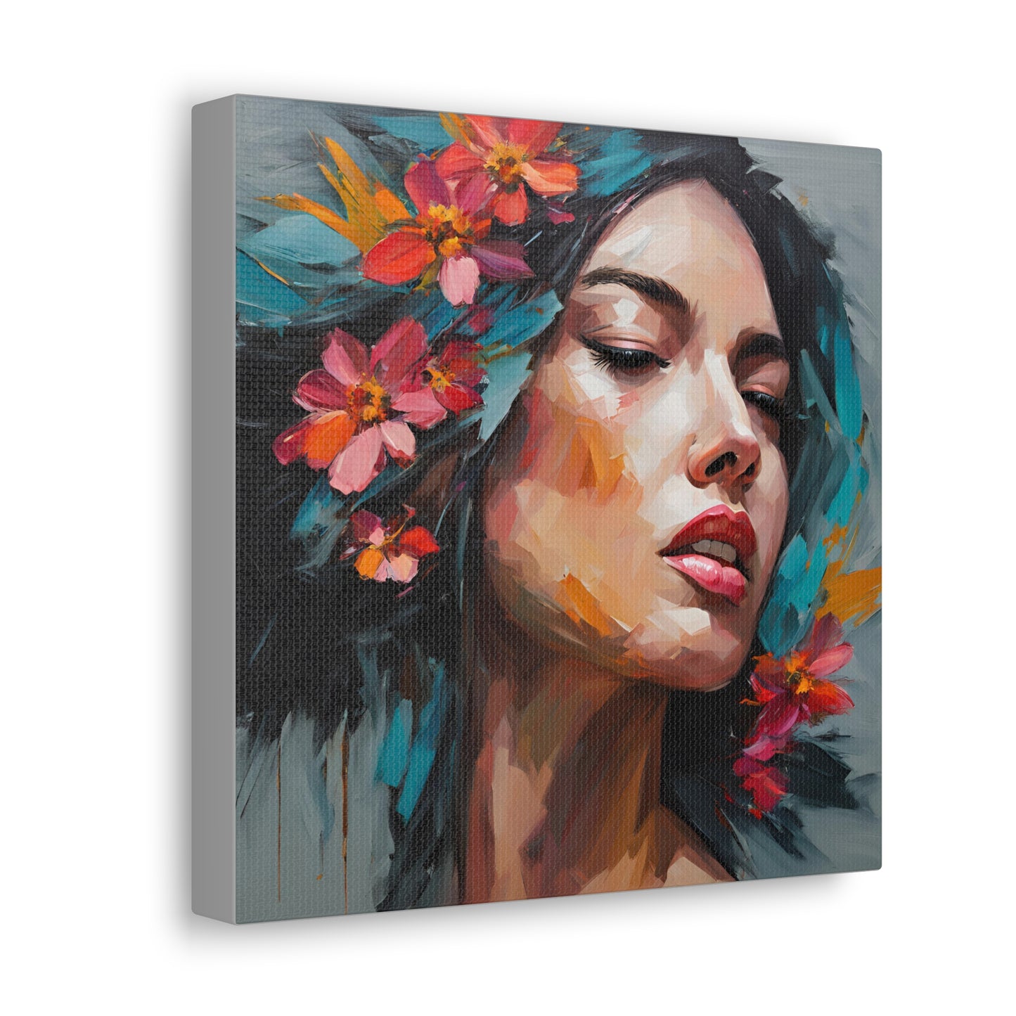 Floral Portrait Canvas