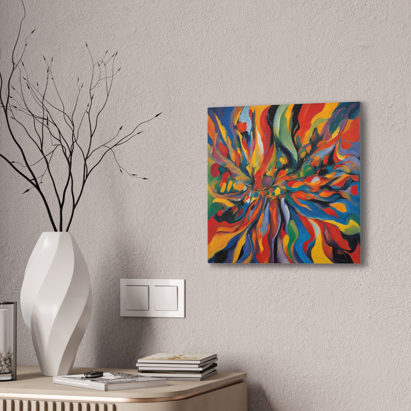 Vibrant Expressionism Canvas Art - Colorful Stretched Wall Decor