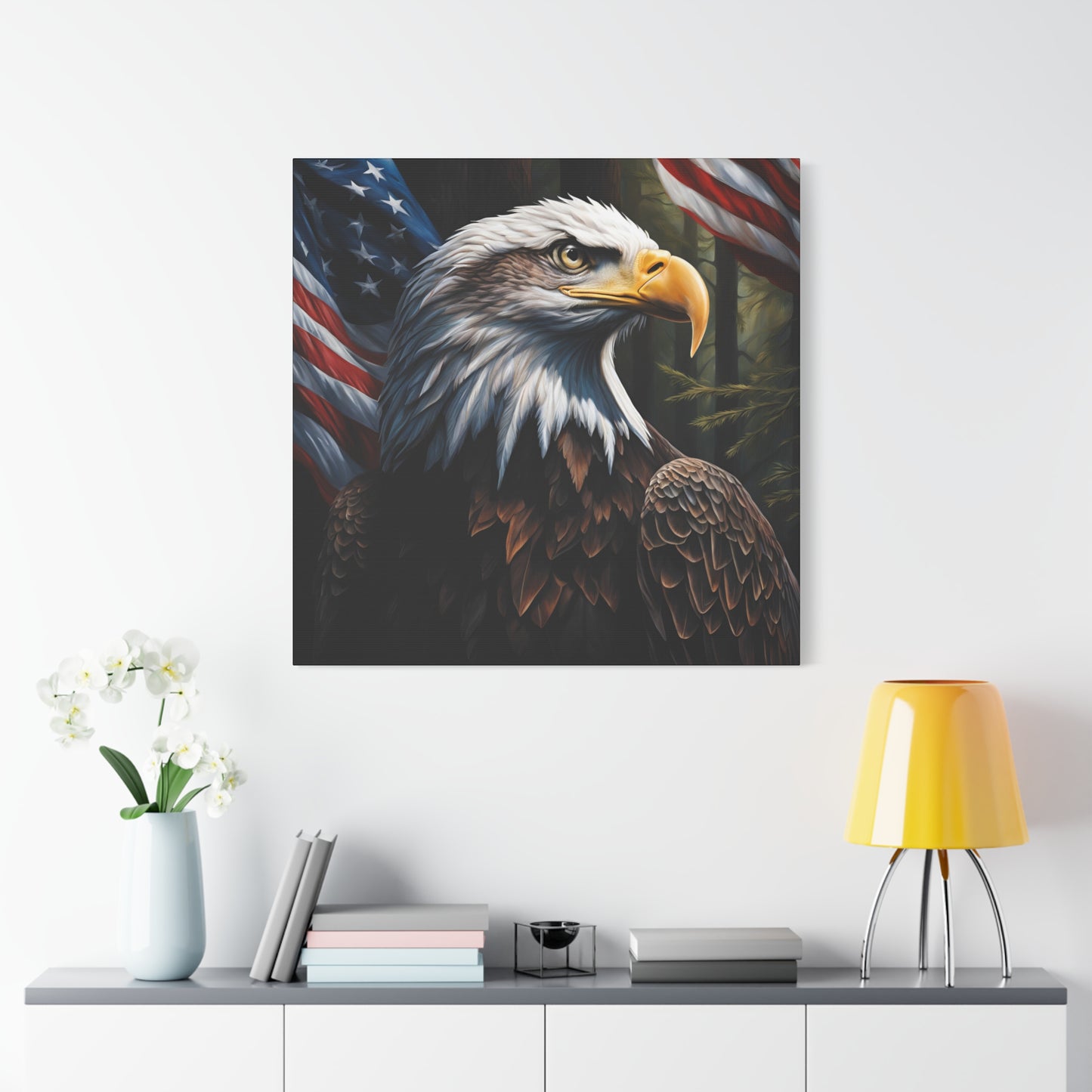 Patriotic Eagle Canvas Wall Art – Inspiring American Pride Home Decor