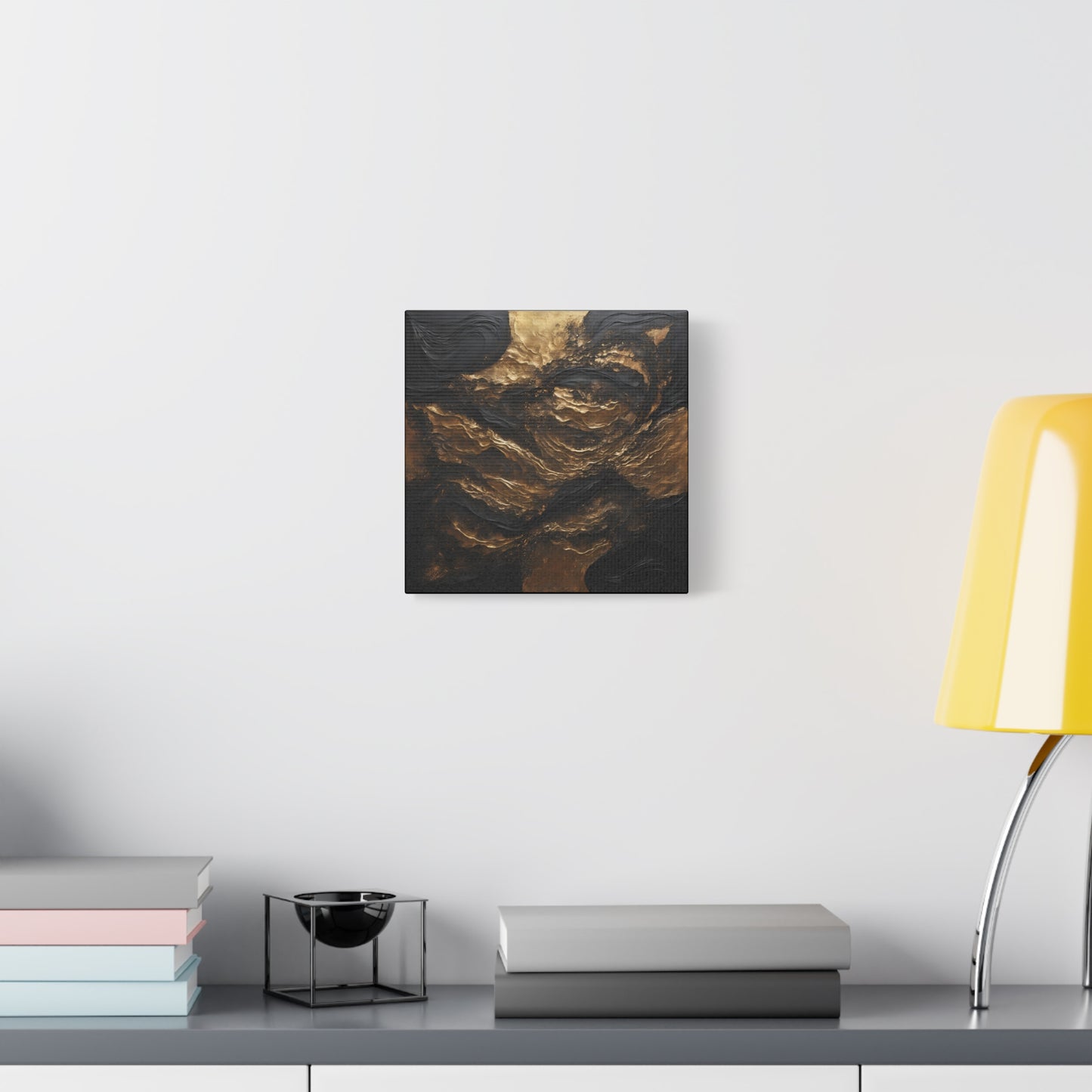 Abstract Gold Wave Canvas Art | Modern Home Decor