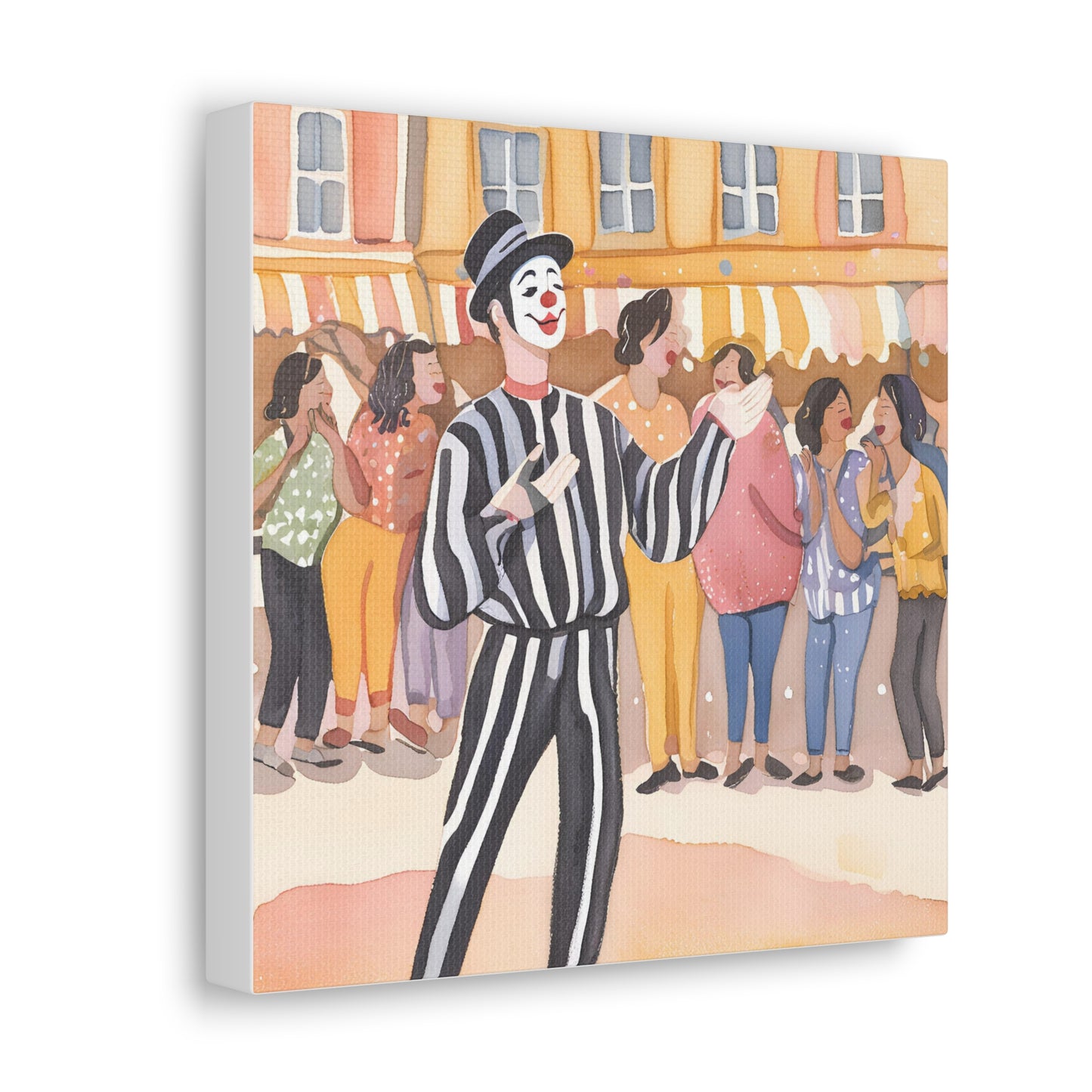 Street Performer Canvas Gallery Wrap – Playful Wall Art for Home Decor