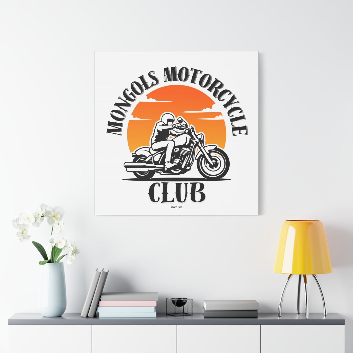 Mongols Motorcycle Club Canvas Art – Bold Wall Decor for True Bikers