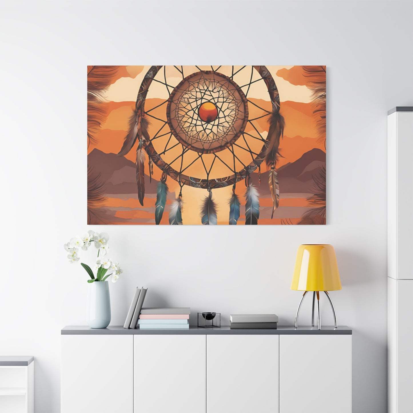 Dreamcatcher Matte Canvas Art – Bohemian Wall Decor for Free-Spirited Dreamers