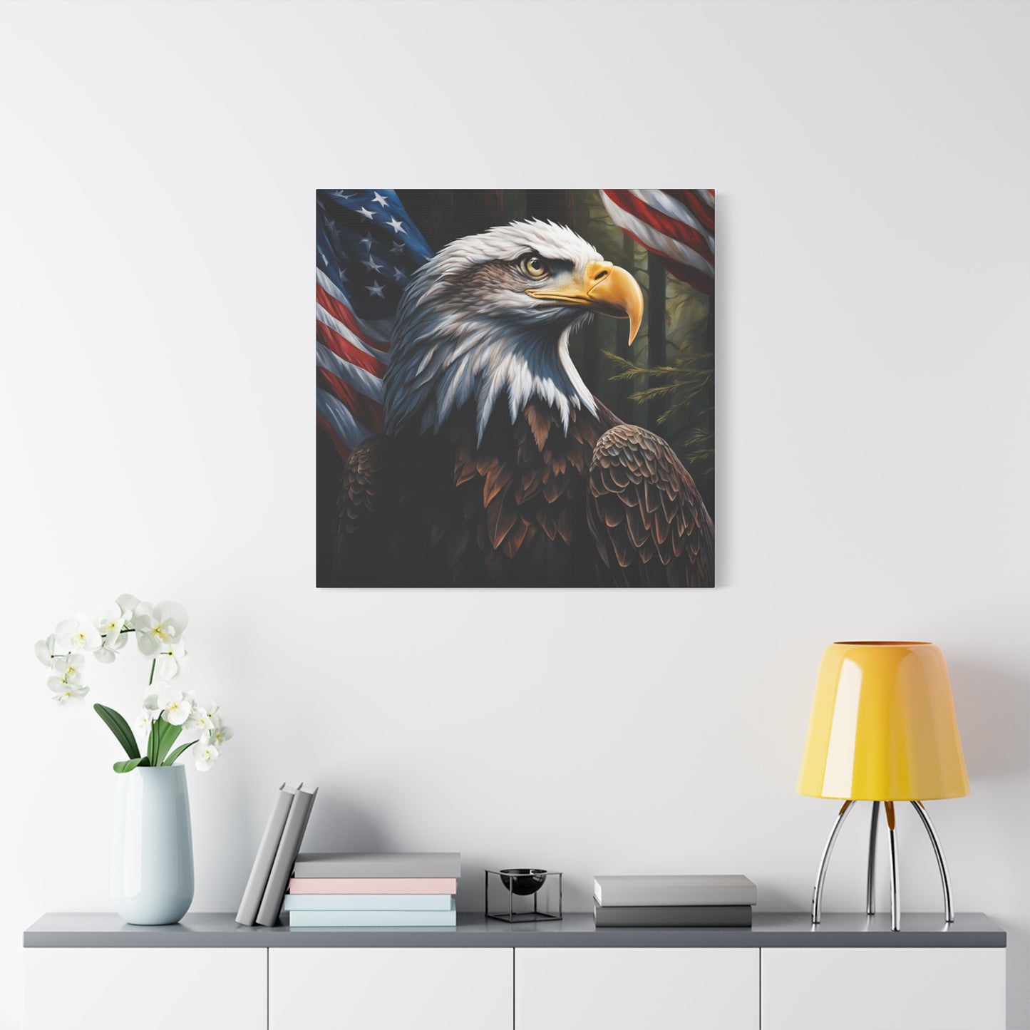 Patriotic Eagle Canvas Wall Art – Inspiring American Pride Home Decor