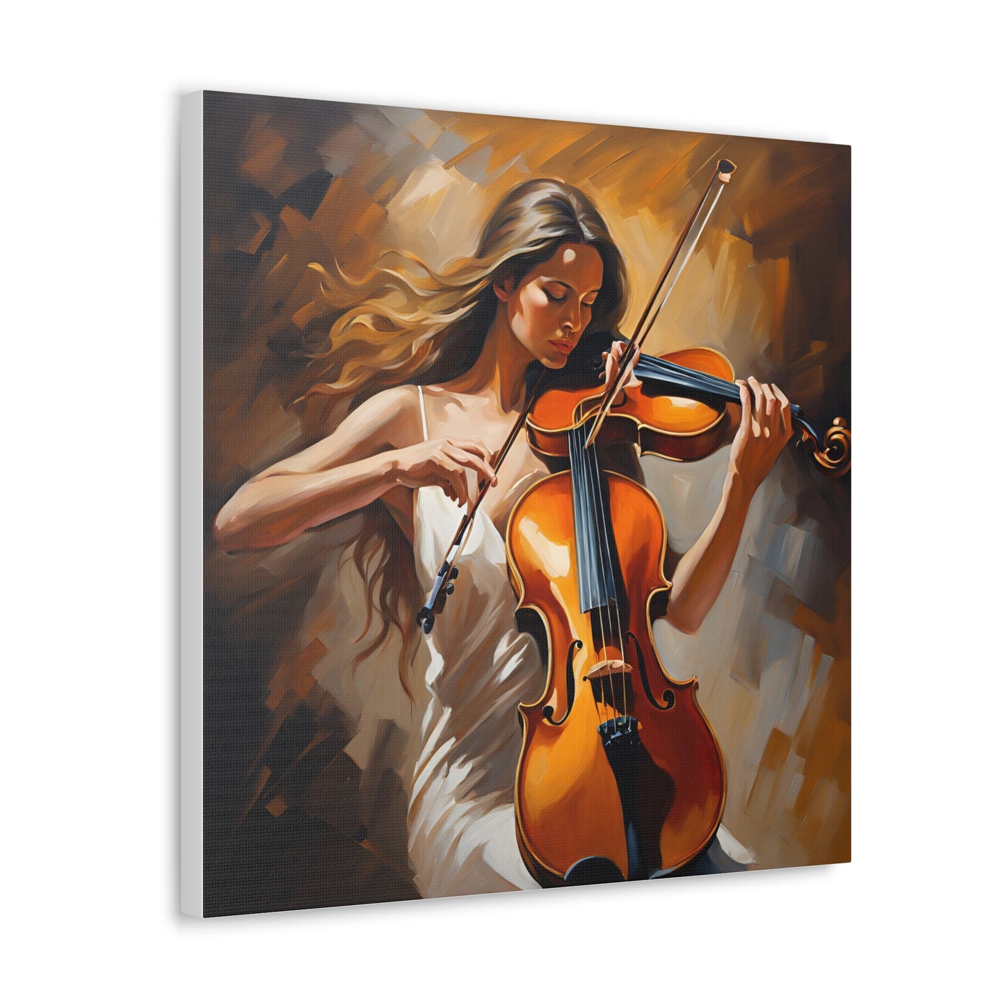 Elegant Violinist Canvas Gallery Wrap - Musical Art for Home Decor