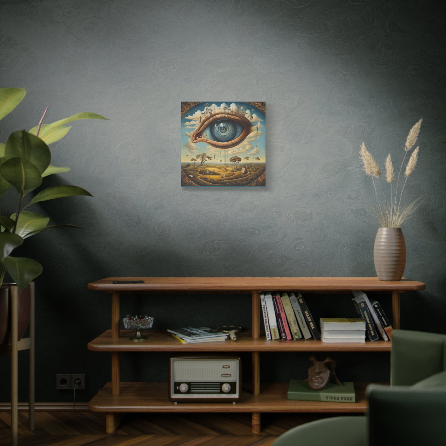 Surreal Eye Canvas Art - Dreamy Landscape Wall Decor