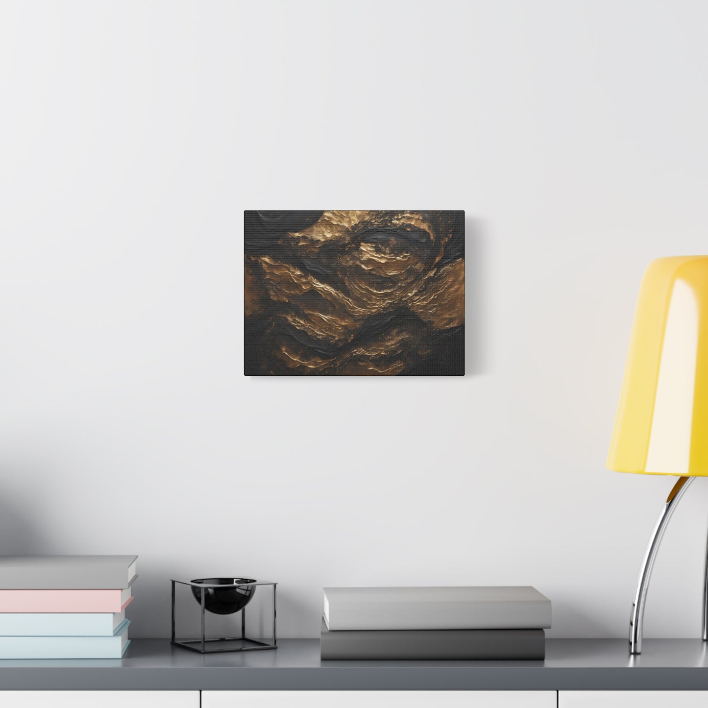 Abstract Gold Wave Canvas Art | Modern Home Decor