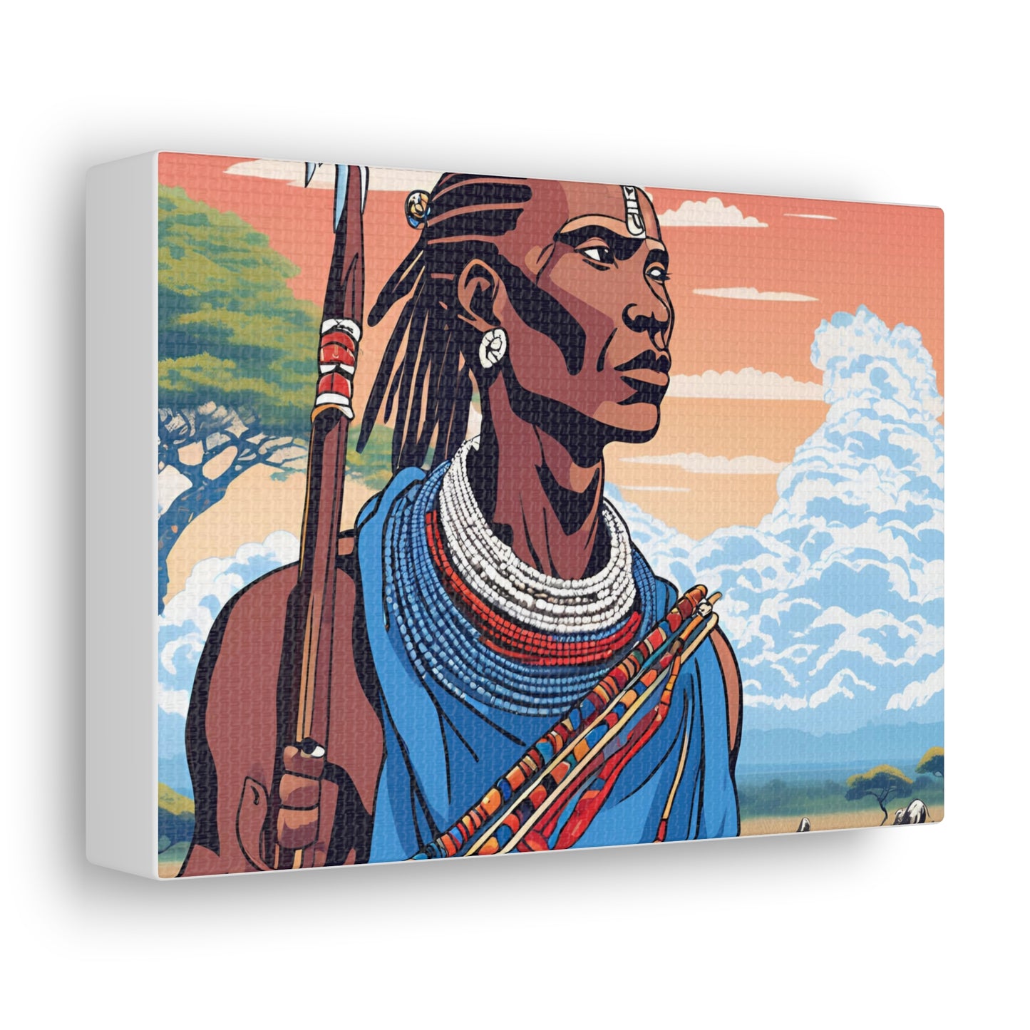 Canvas Gallery Wrap - African Warrior Artwork