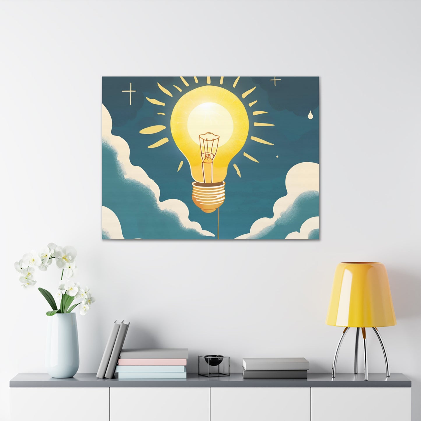 Canvas Gallery Wrap - The Sun as a Lightbulb Wall Art