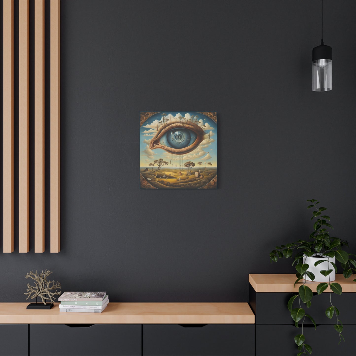 Surreal Eye Canvas Art - Dreamy Landscape Wall Decor