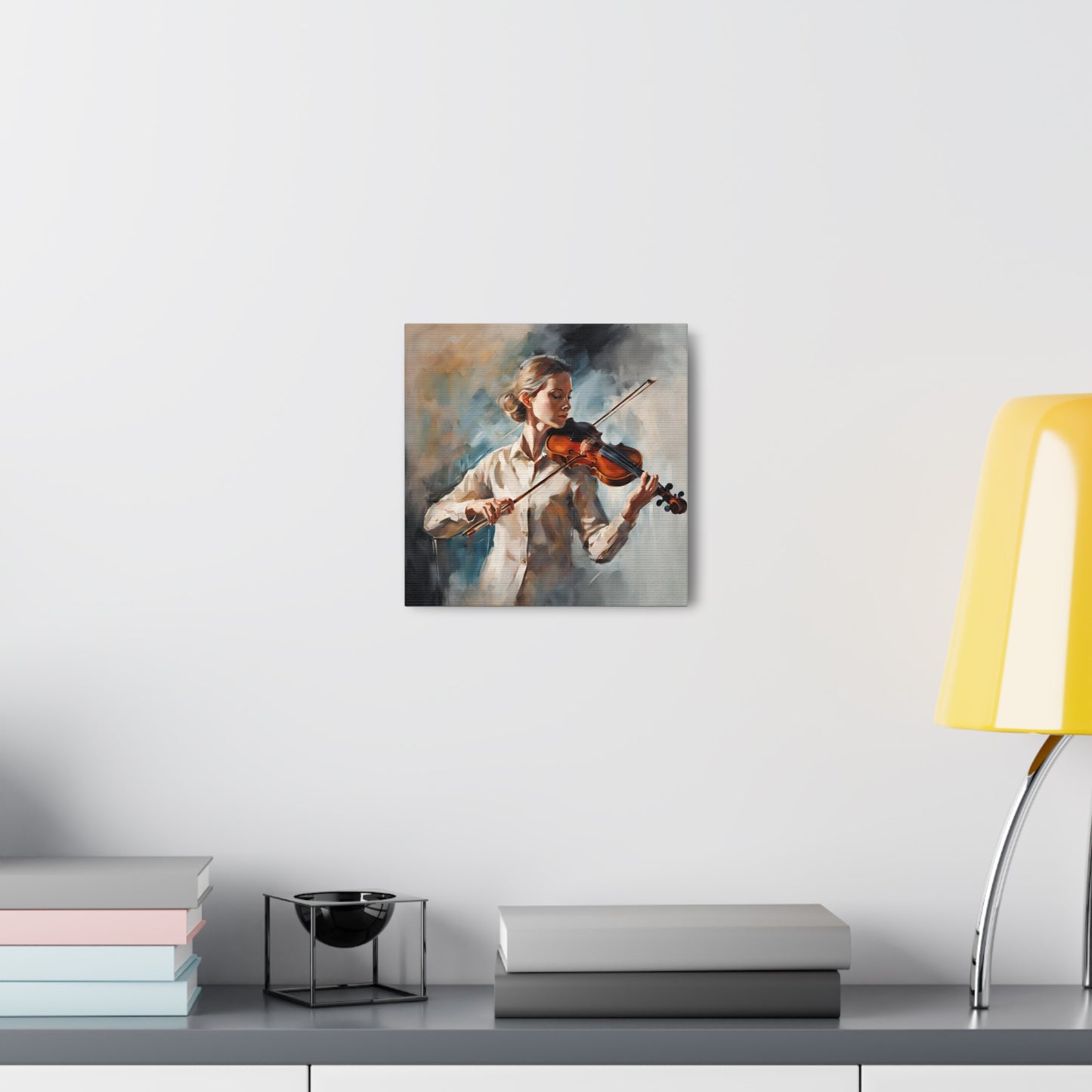 A Musician Playing a Violin Canvas Gallery Wrap - Perfect Wall Art for Music Lovers