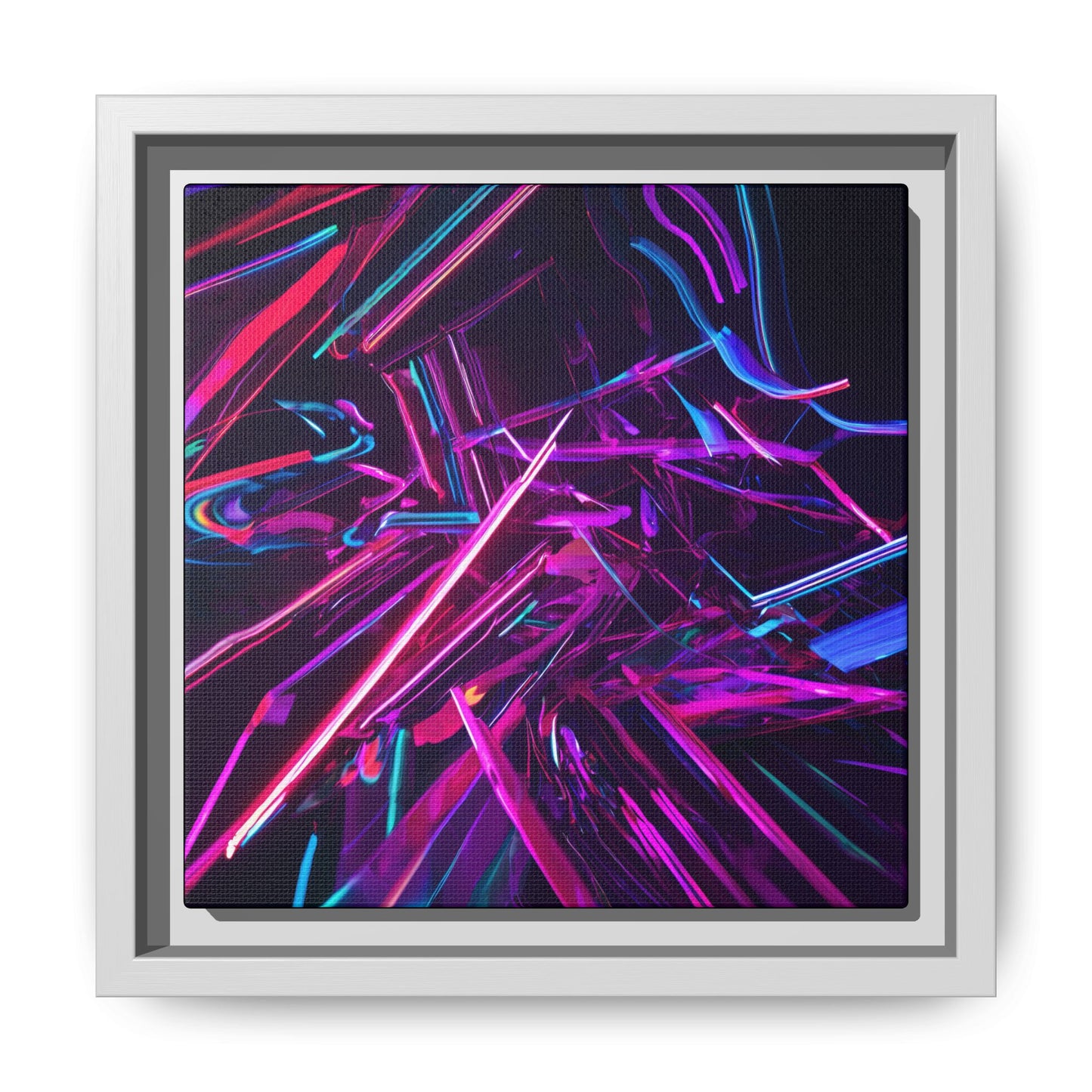 Vibrant Abstract Framed Canvas Art - Multi-Color Wall Decor