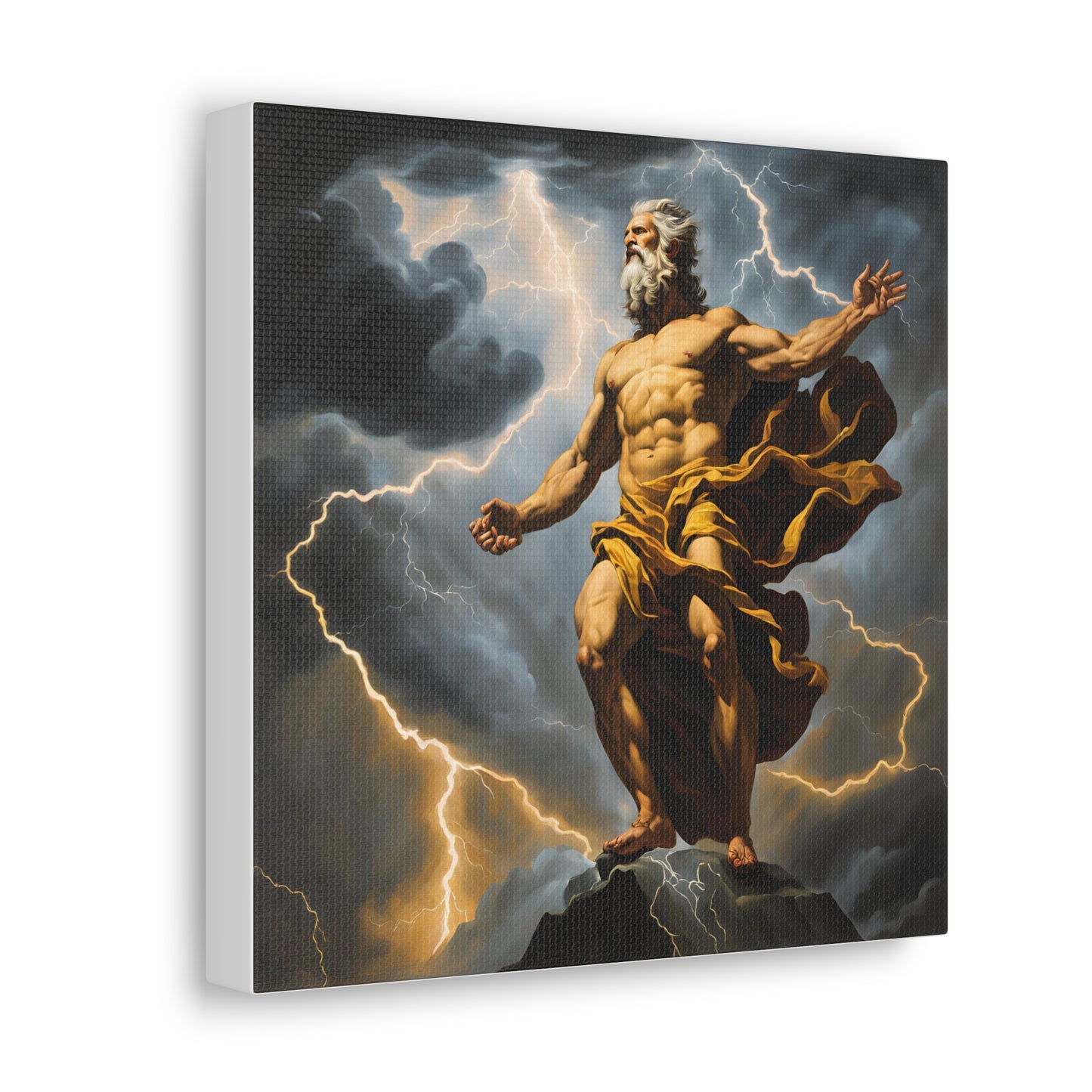 Zeus Canvas Gallery Wrap - Mythical Art Print for Home Decor