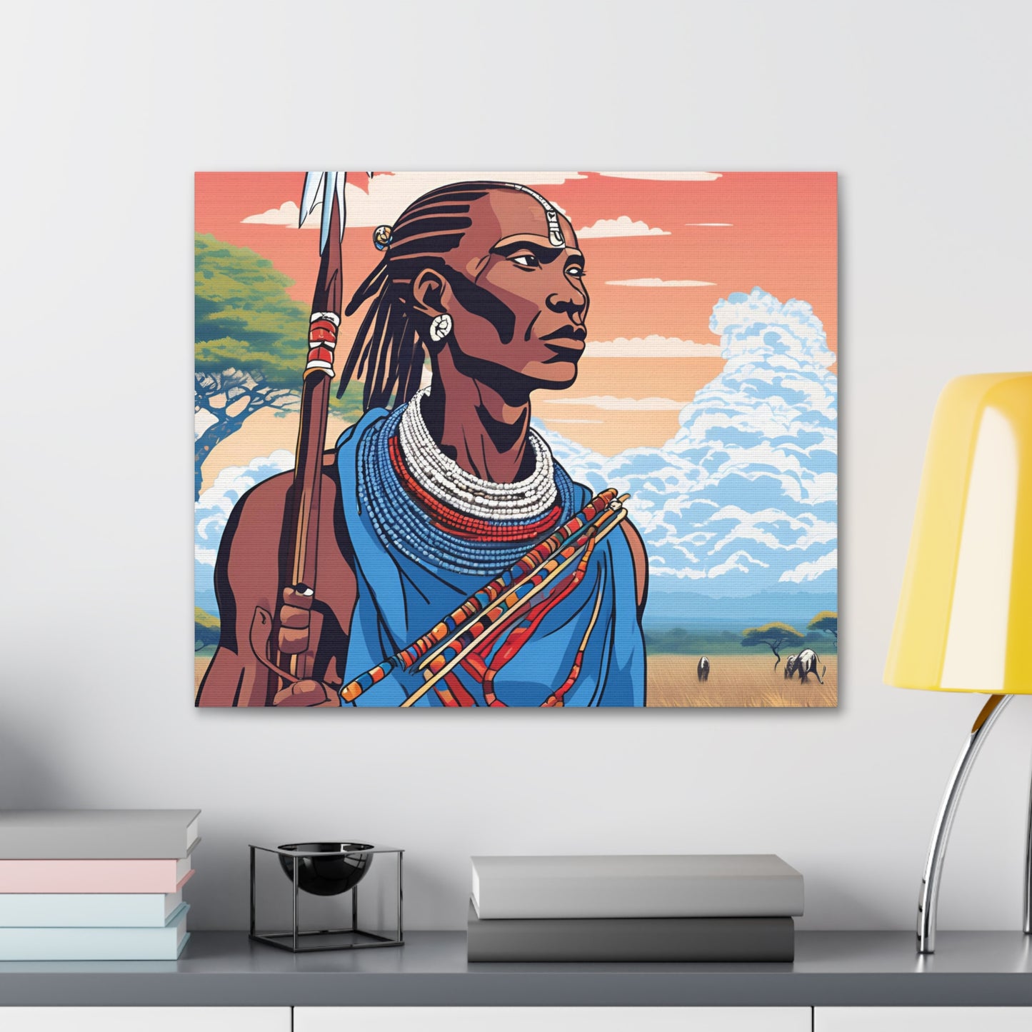 Canvas Gallery Wrap - African Warrior Artwork