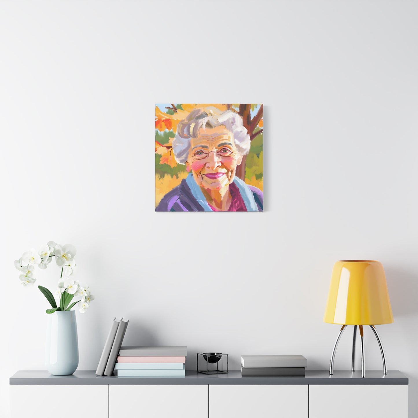 Inspirational Grandma Canvas Art - 12x12" Stretched Wall Decor for Family Love