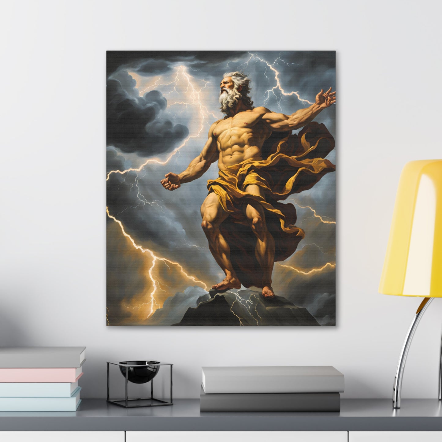 Zeus Canvas Gallery Wrap - Mythical Art Print for Home Decor