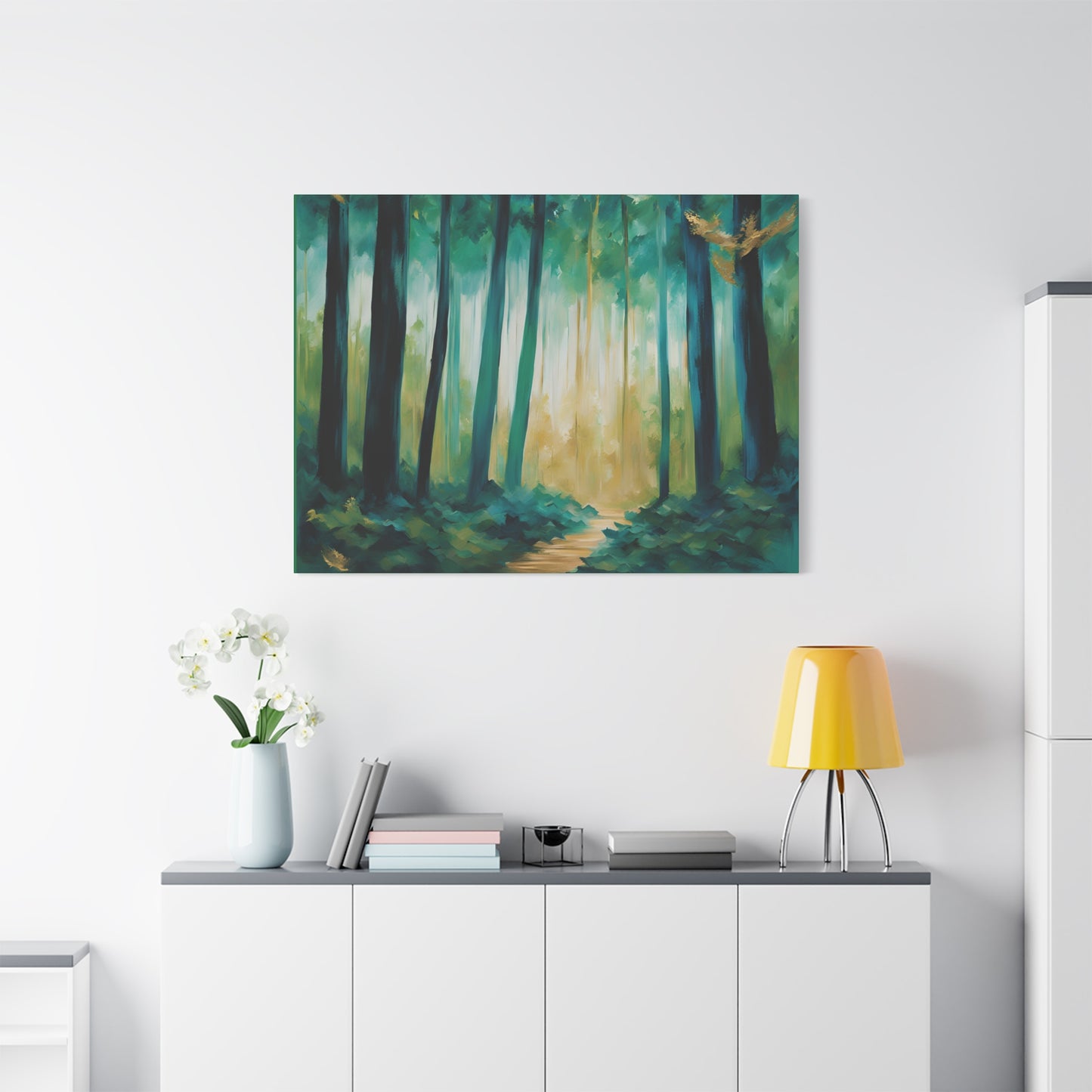 Serene Forest Canvas Wall Art – Tranquil Nature Landscape Print