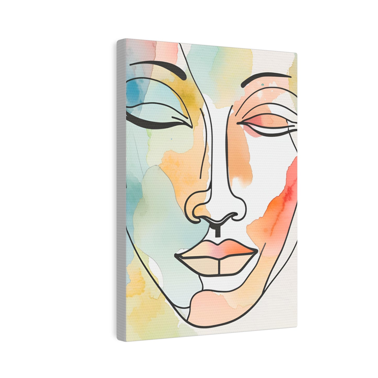 Artistic Canvas Photo Tile - Abstract Watercolor Face