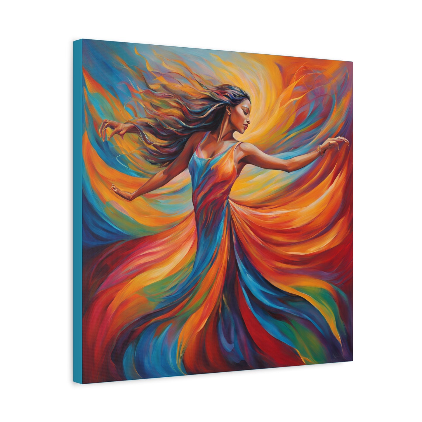 Vibrant Dance Canvas Art - Colorful Stretched Wall Decor Figurative