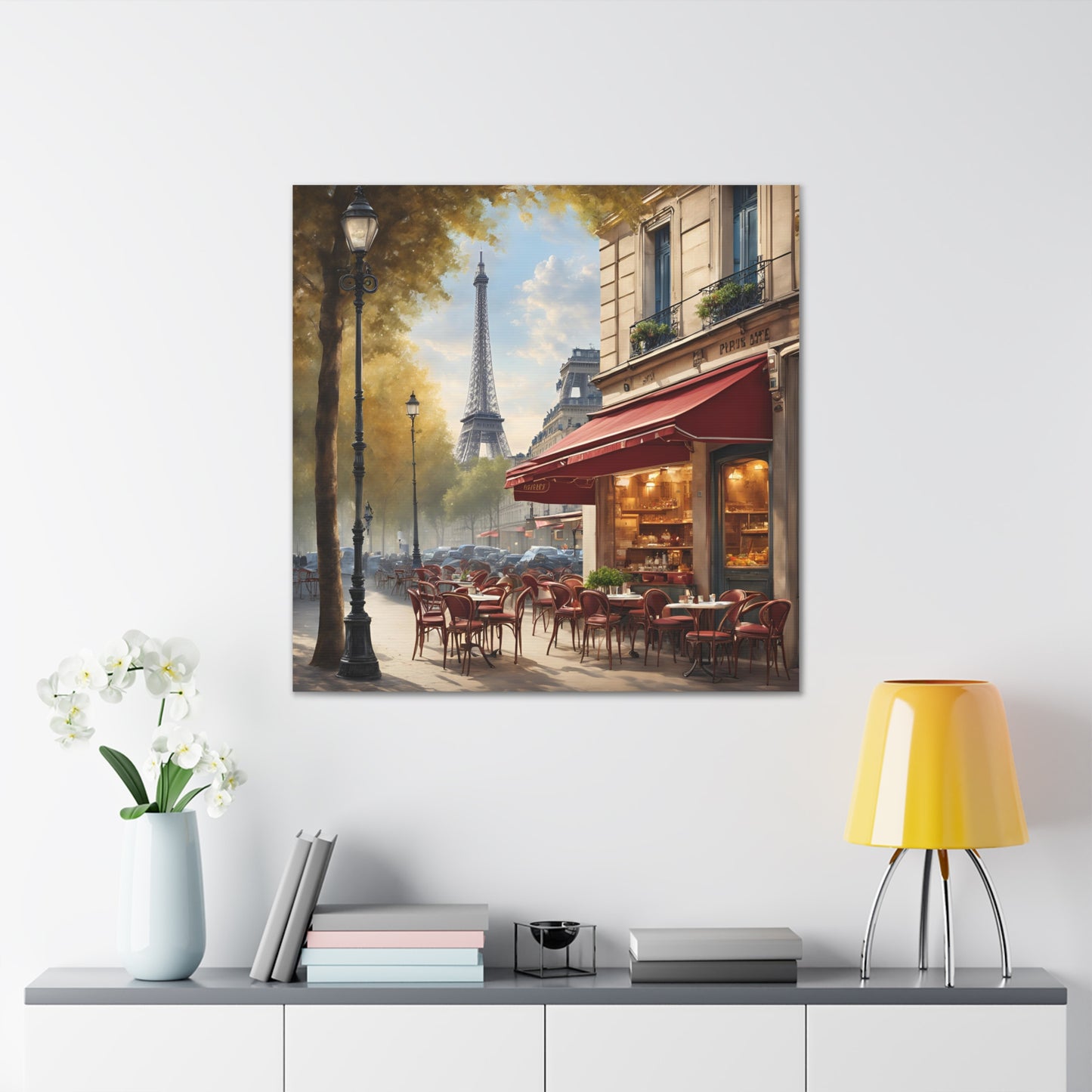 Parisian Café Canvas Gallery Wrap - Scenic Wall Decor for Home & Office