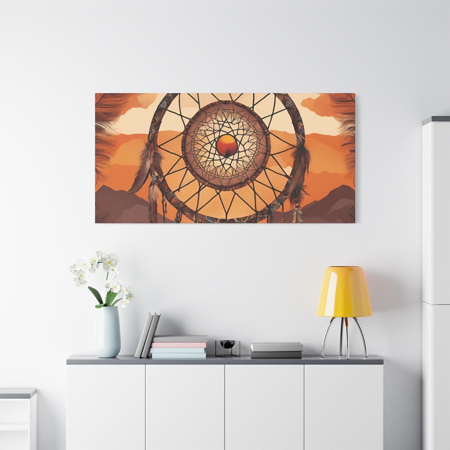 Dreamcatcher Matte Canvas Art – Bohemian Wall Decor for Free-Spirited Dreamers