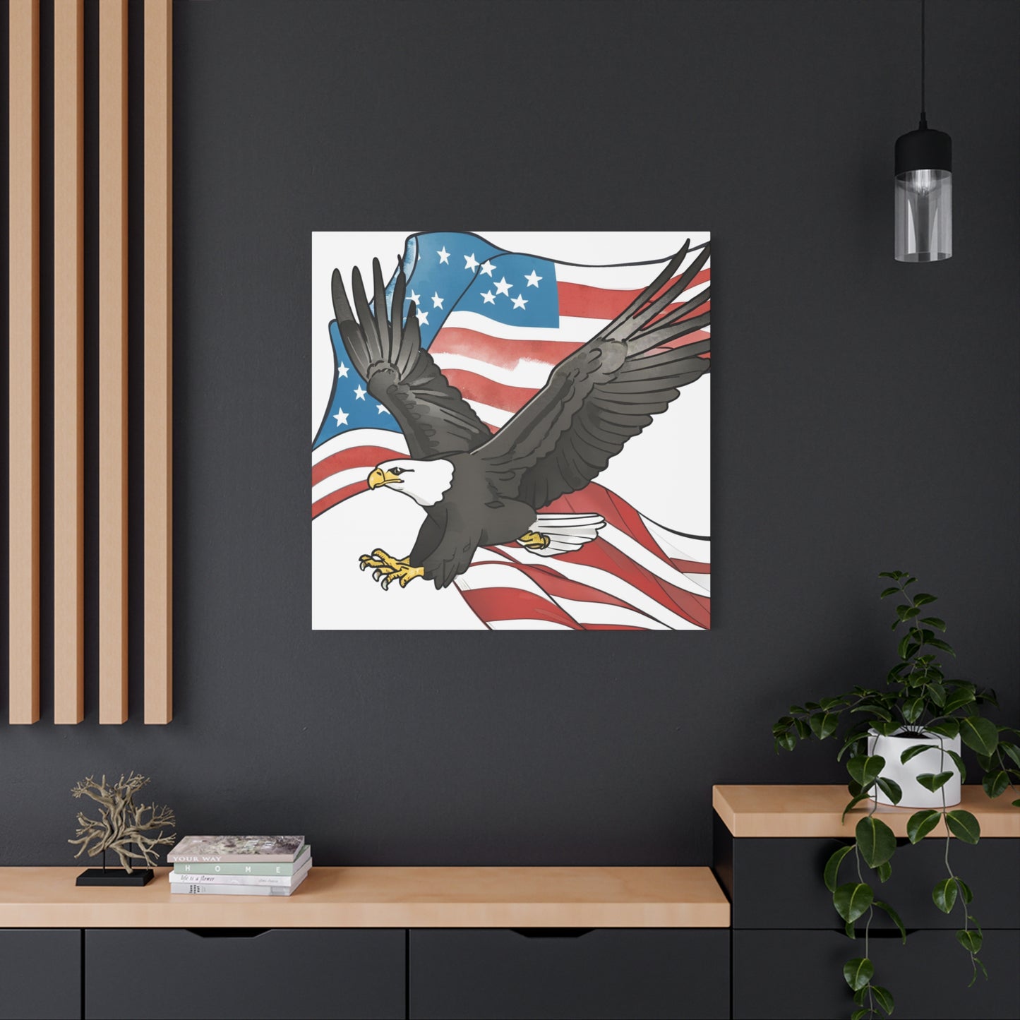 Patriotic Eagle Canvas Wall Art