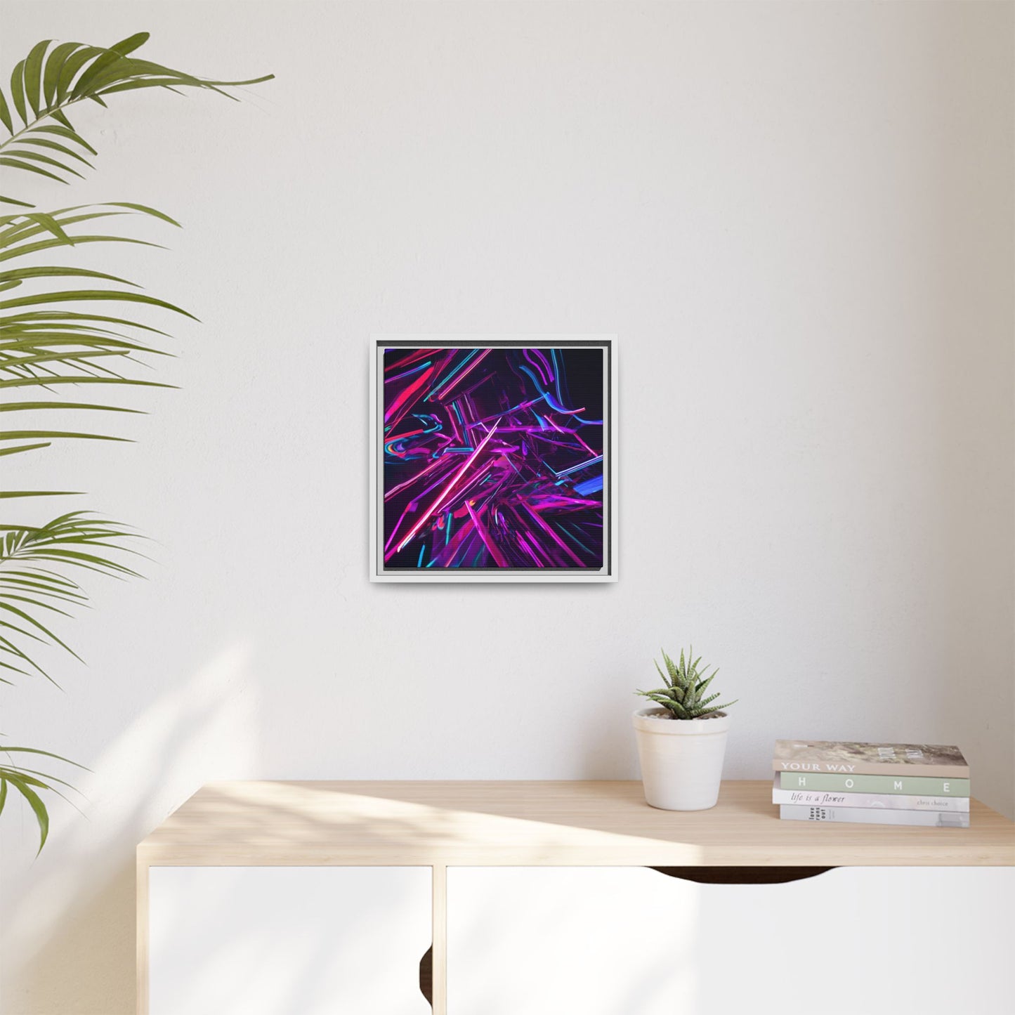 Vibrant Abstract Framed Canvas Art - Multi-Color Wall Decor