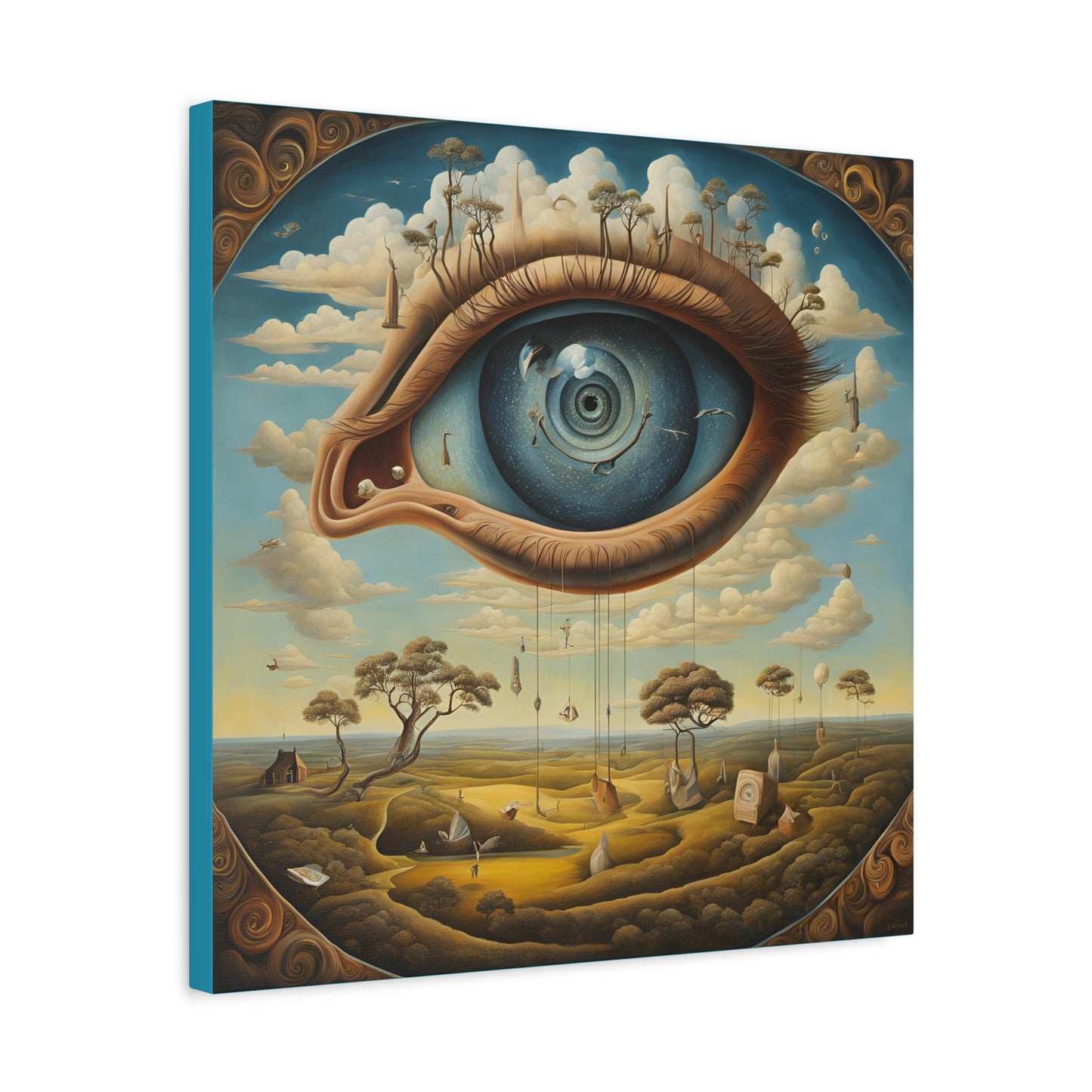 Surreal Eye Canvas Art - Dreamy Landscape Wall Decor