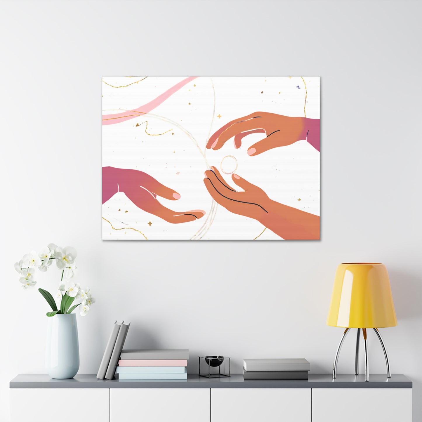 Artistic Canvas Wrap - Hands Reaching for Connection