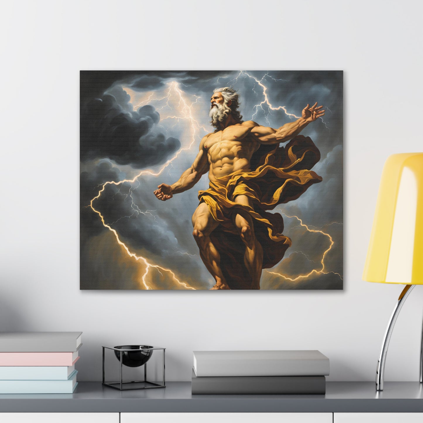 Zeus Canvas Gallery Wrap - Mythical Art Print for Home Decor