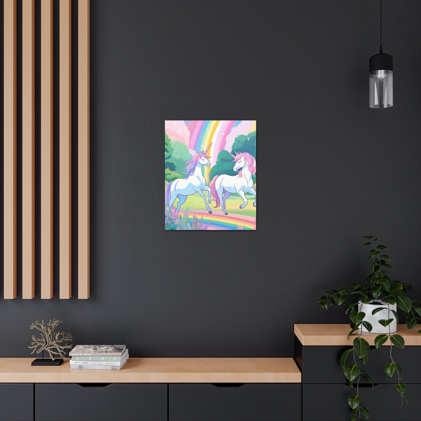 Magical Unicorn Canvas Gallery Wraps - Whimsical Art for Kids' Rooms