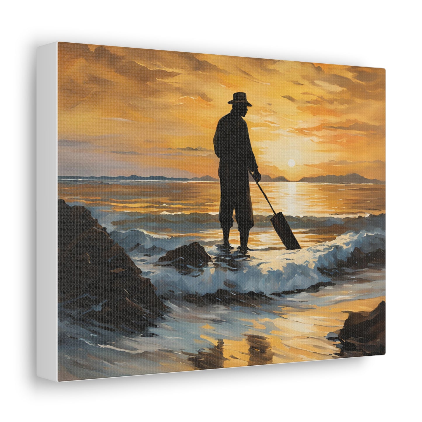 A Fisherman at Sunset