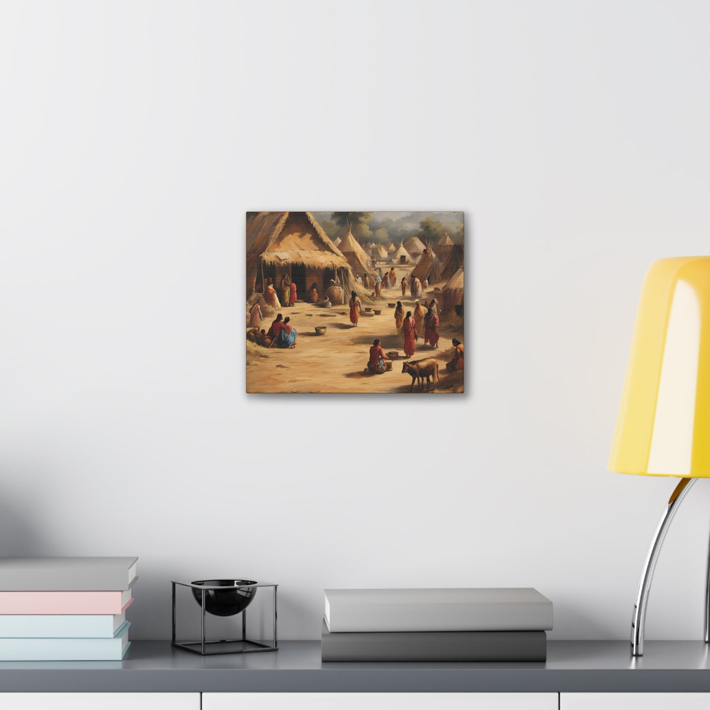 Cultural Heritage Canvas Print - Vivid Community Scene