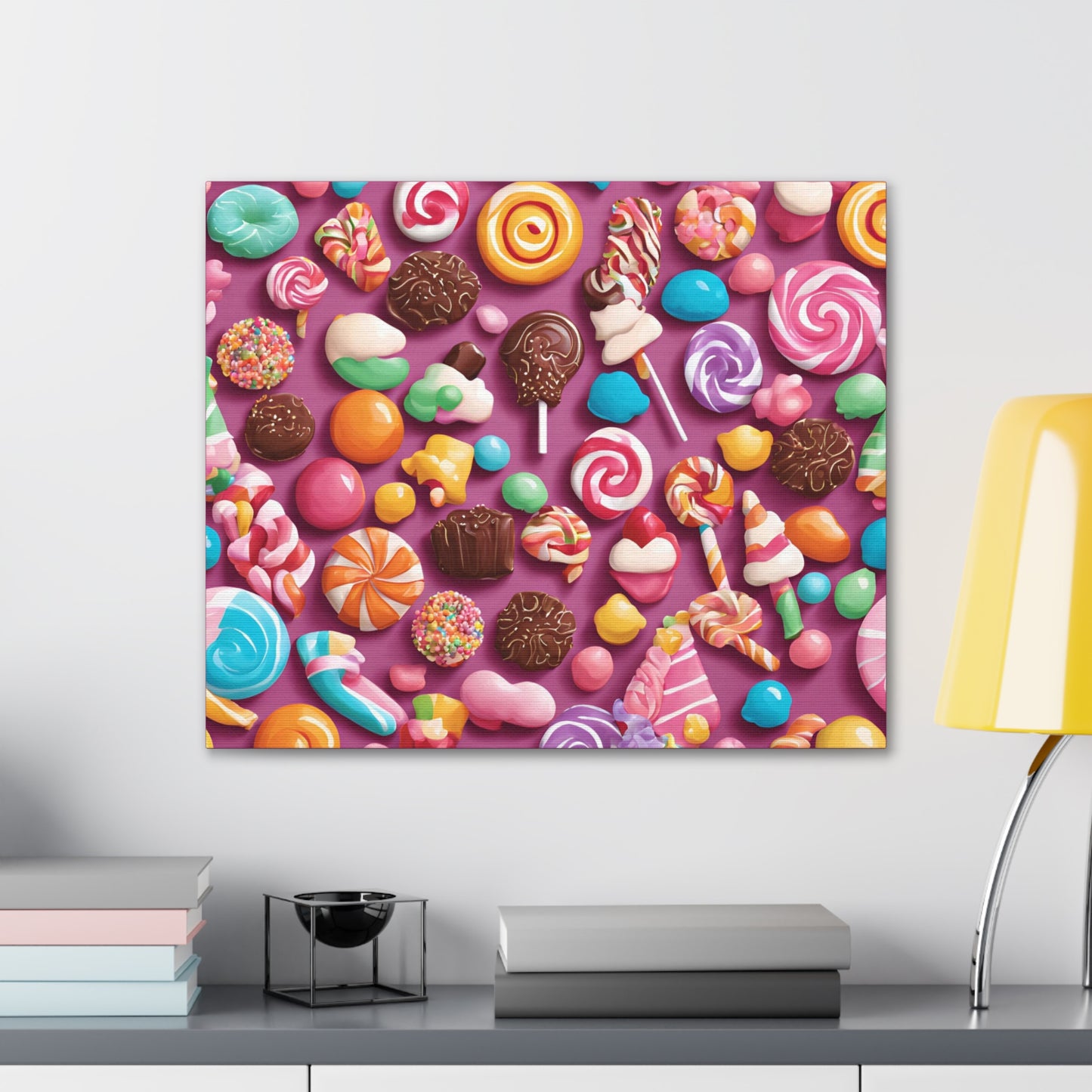 Canvas Gallery Wraps - Candy-Themed Sweet Treat Wall Art for Decor Lovers