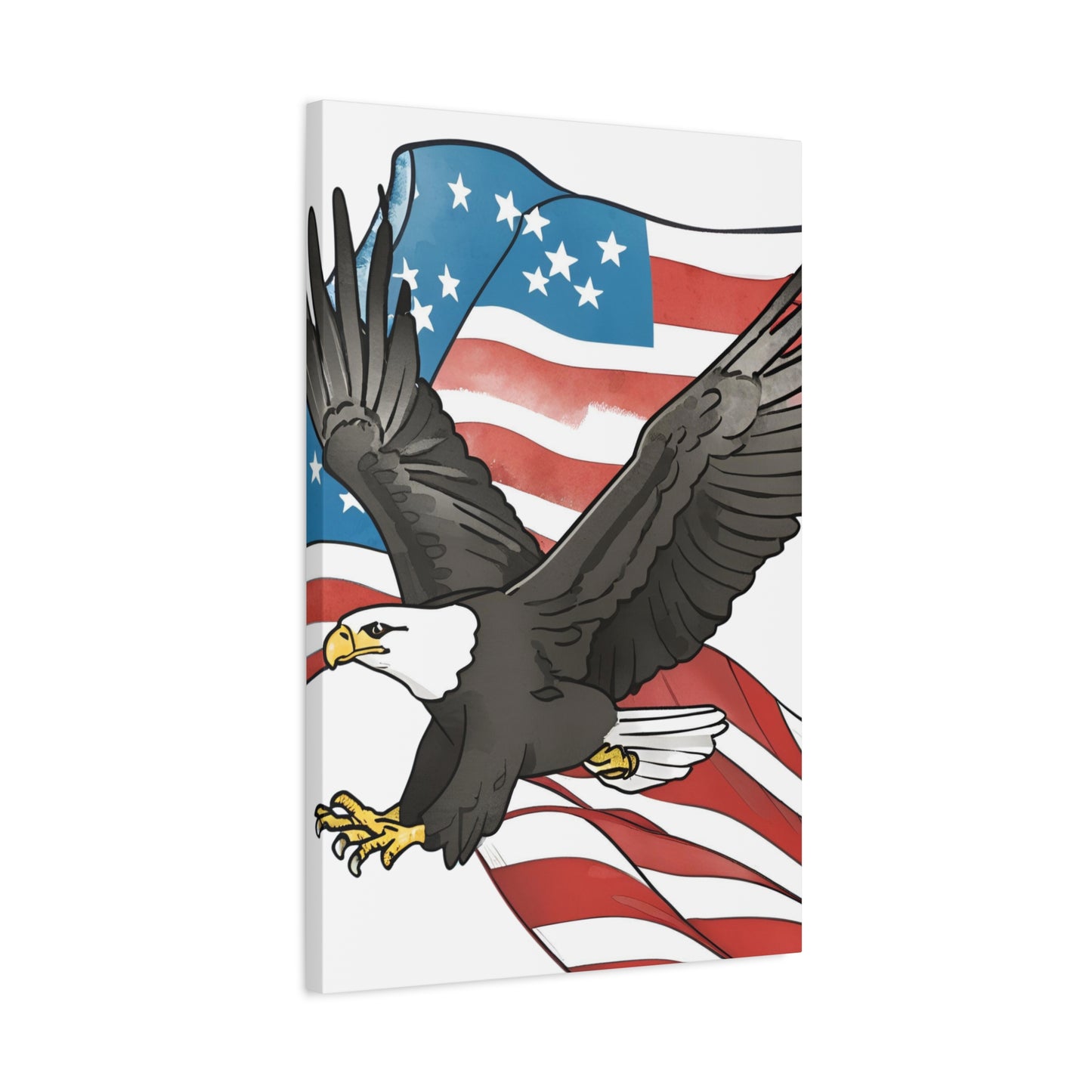 Patriotic Eagle Canvas Wall Art