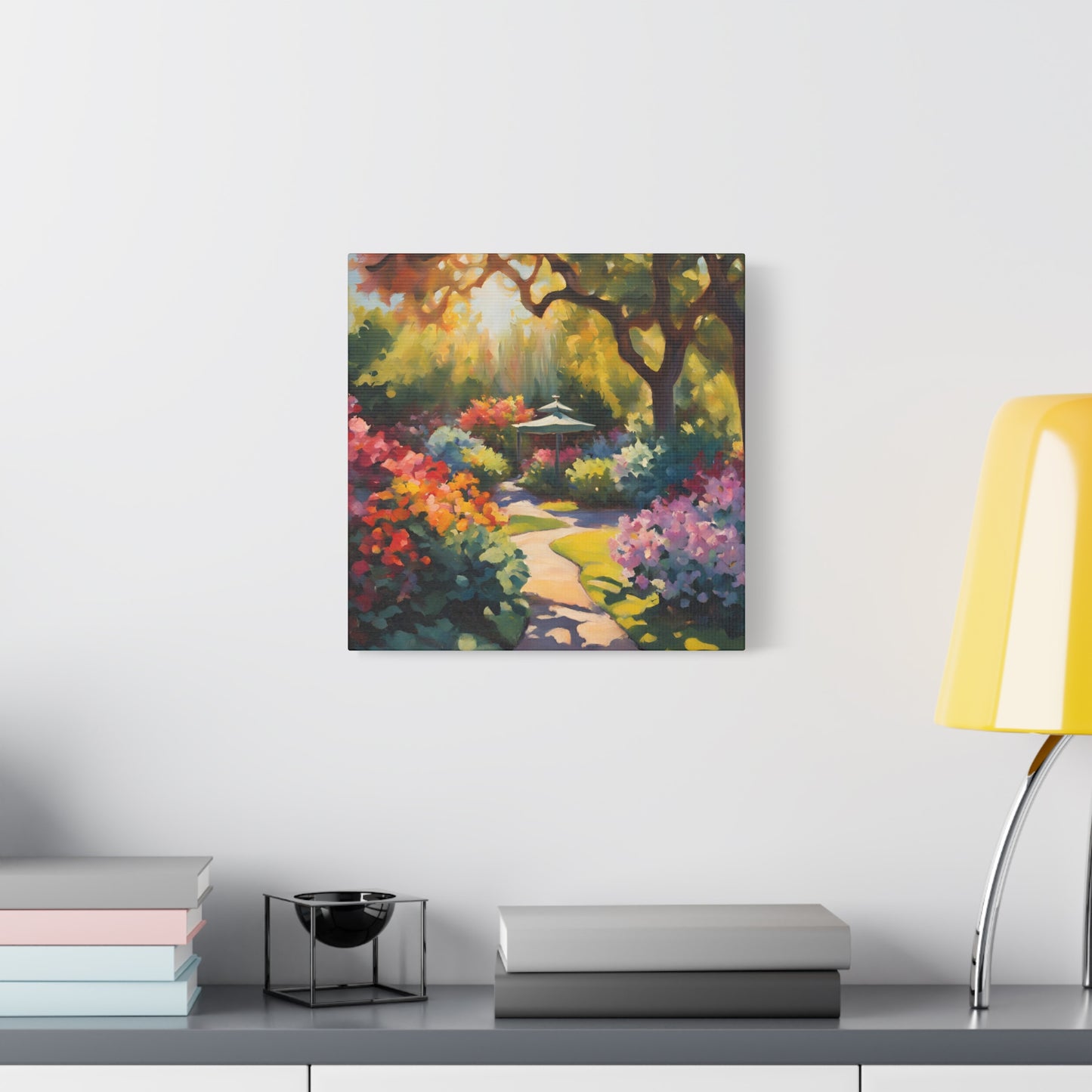 Vibrant Garden Path Canvas Artwork