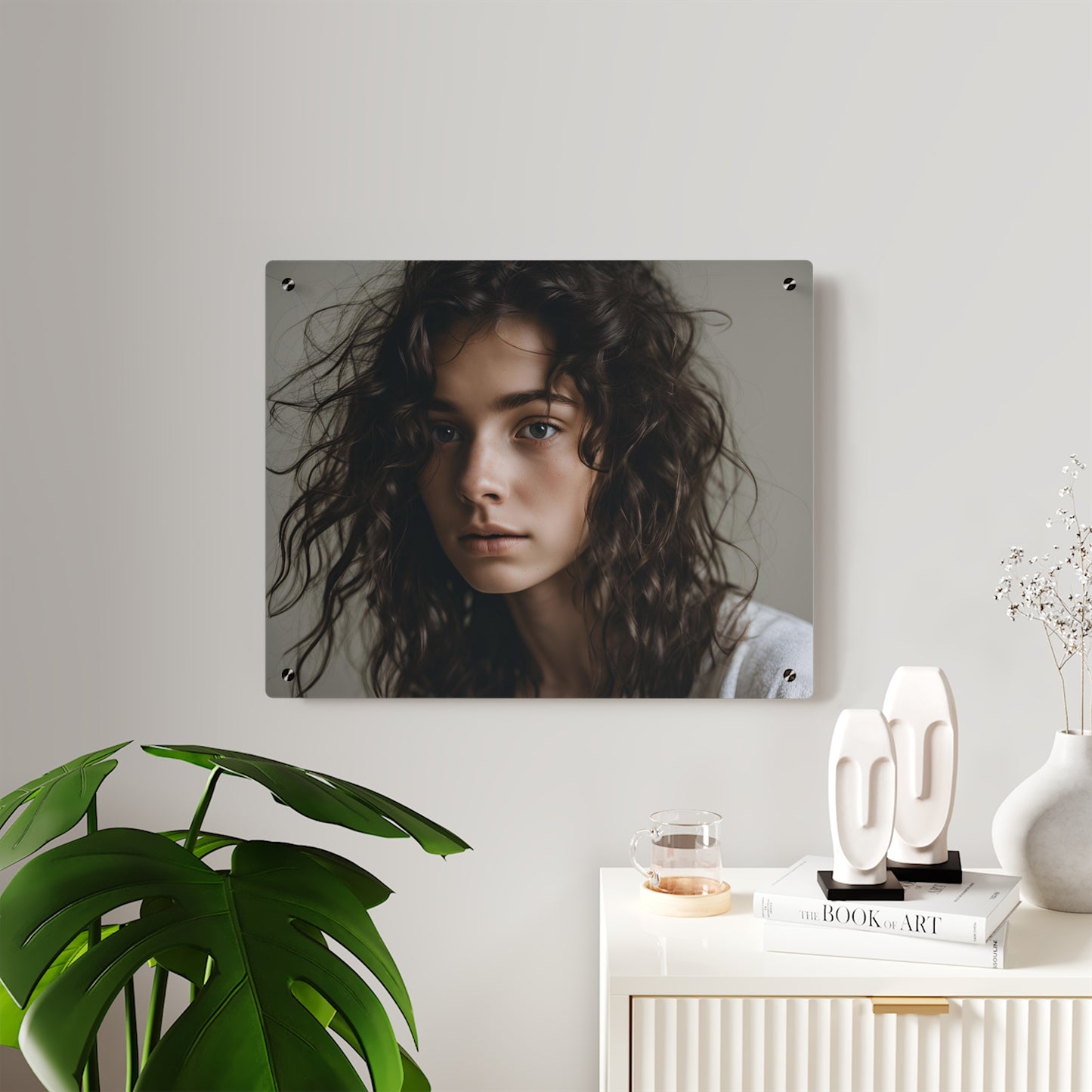 Modern Acrylic Wall Art - Elegant Portrait Panel for Home Decor