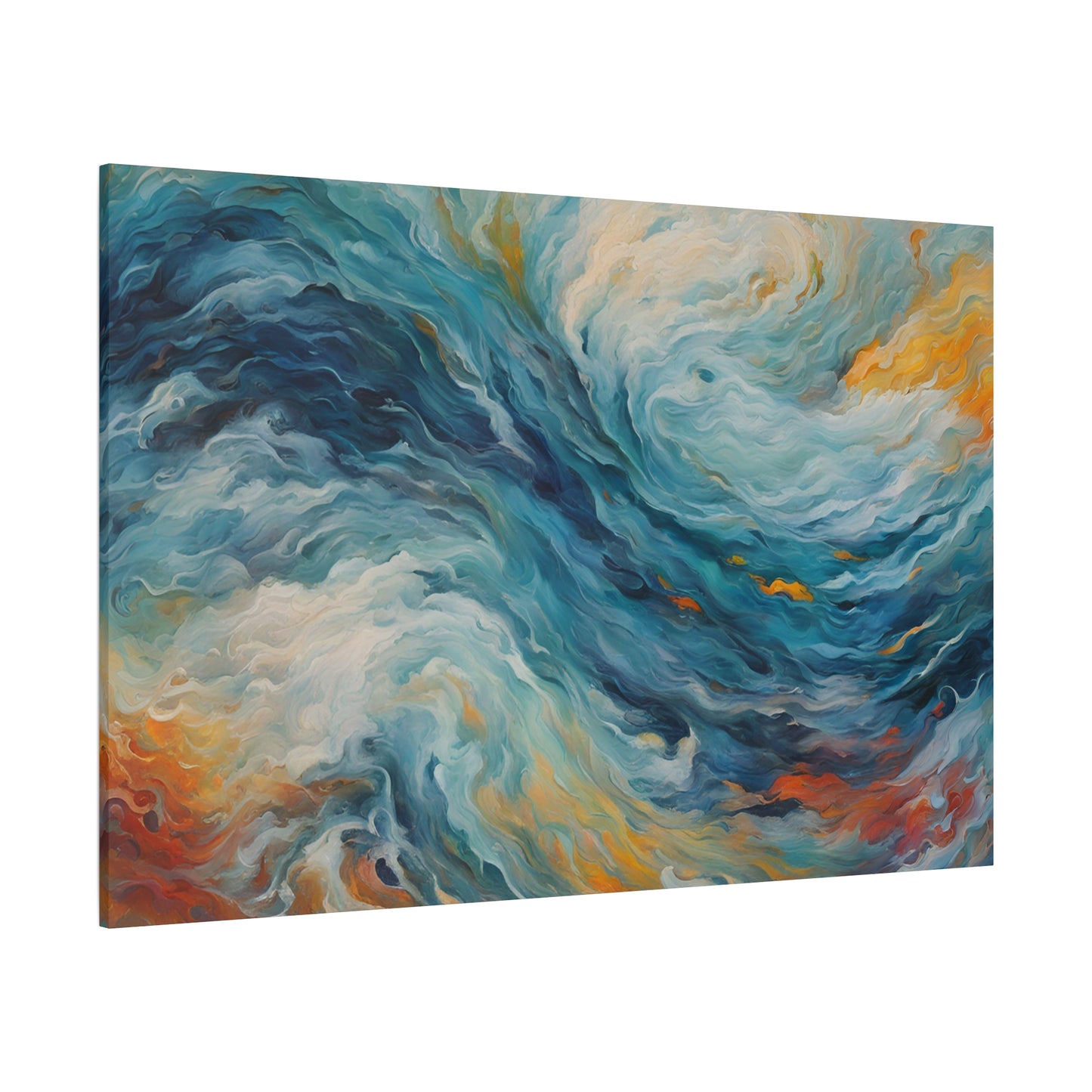 Abstract Ocean Wave Canvas Art