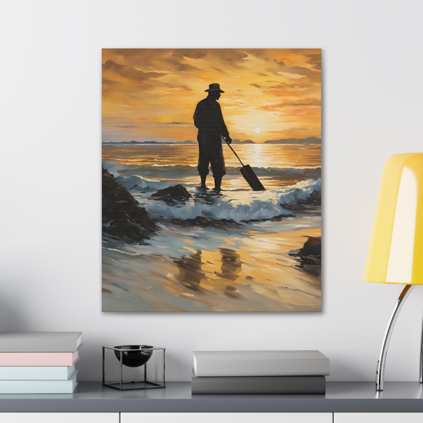 A Fisherman at Sunset