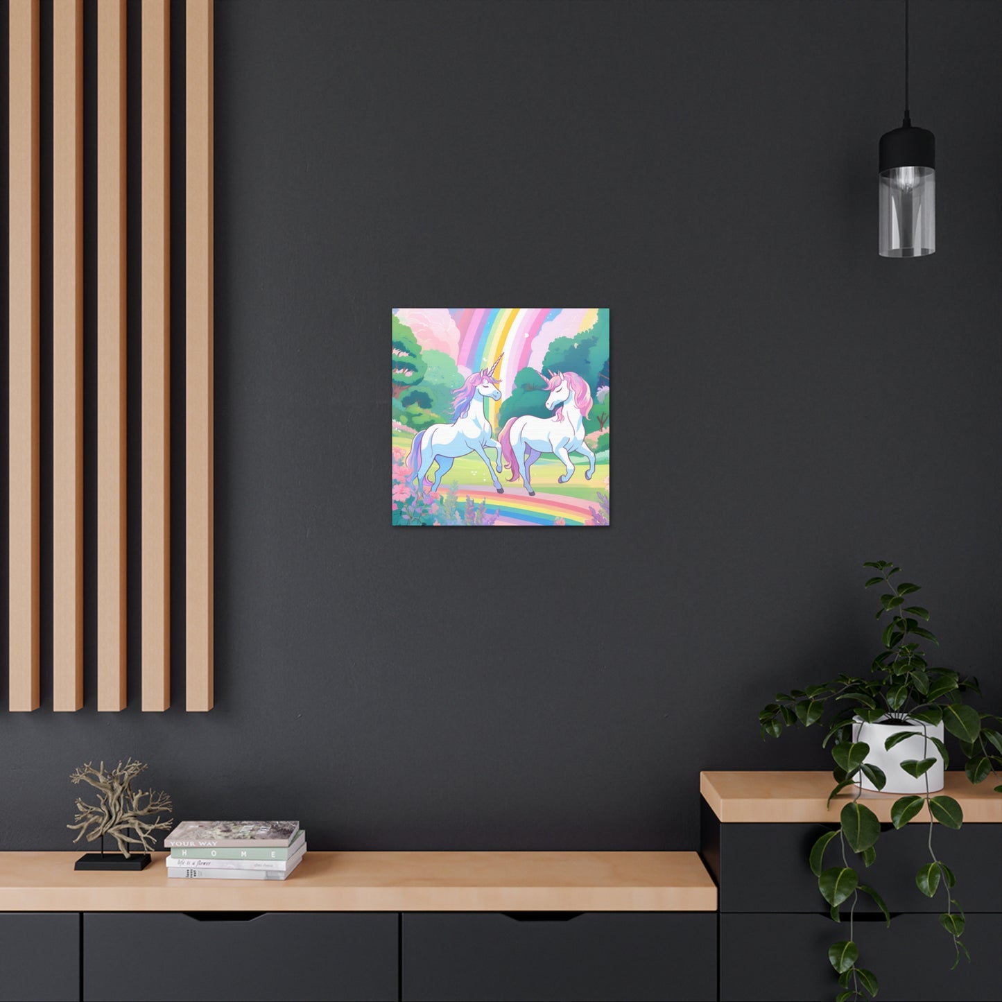 Magical Unicorn Canvas Gallery Wraps - Whimsical Art for Kids' Rooms