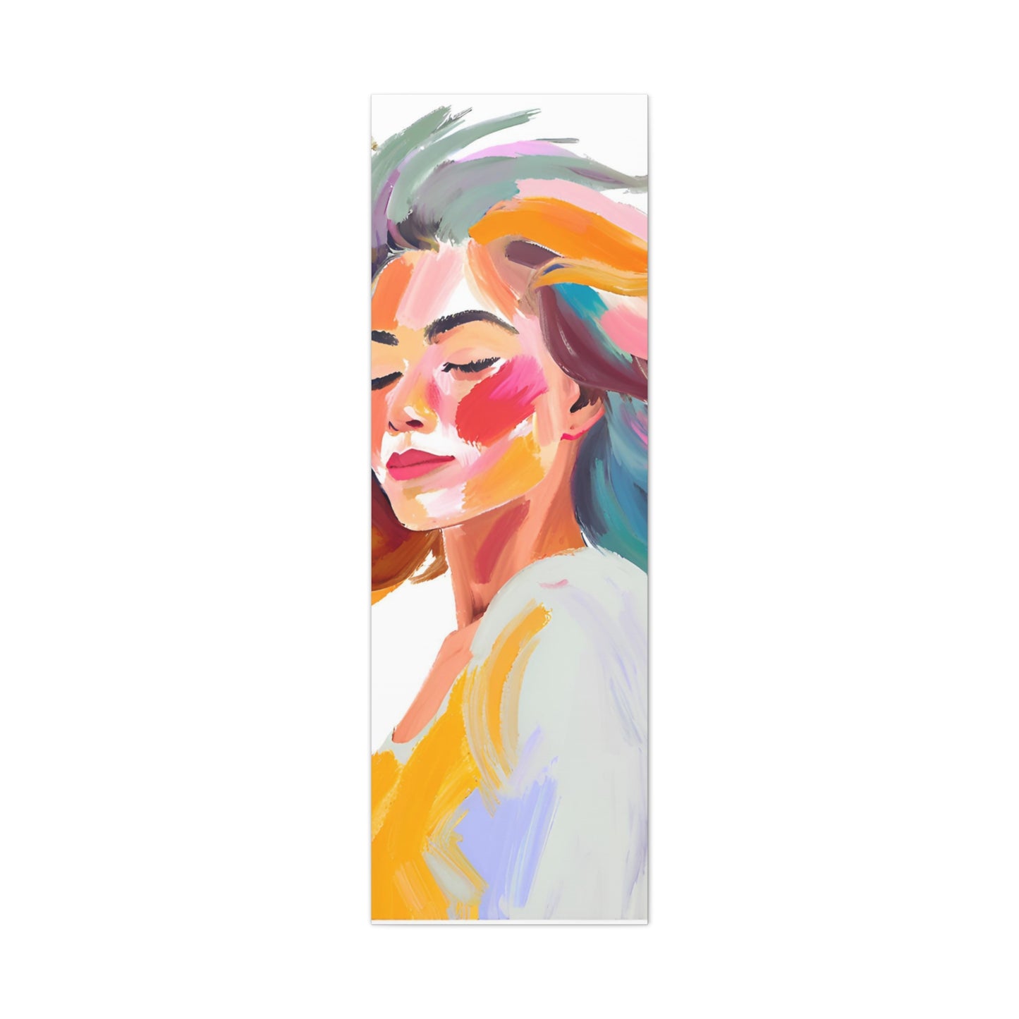 Colorful Abstract Canvas Wall Art - Feminine Beauty Design