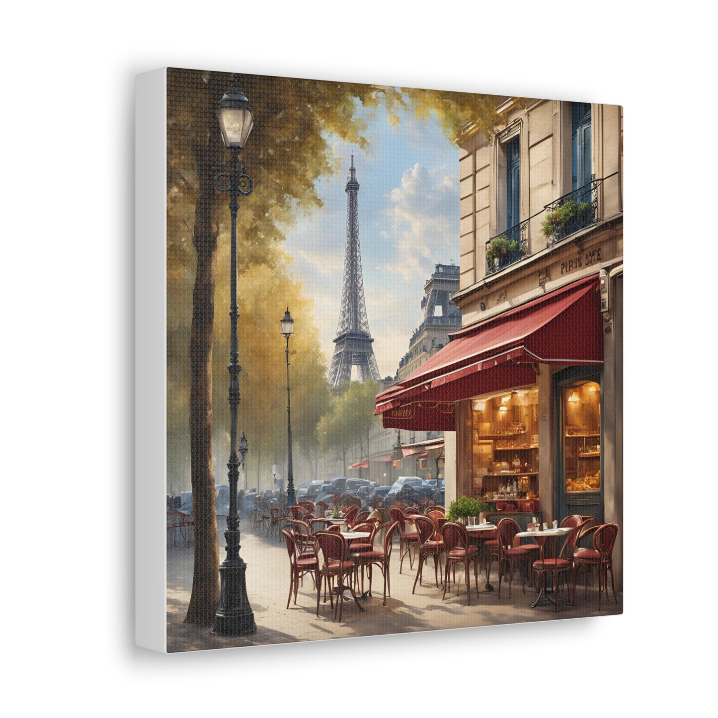 Parisian Café Canvas Gallery Wrap - Scenic Wall Decor for Home & Office