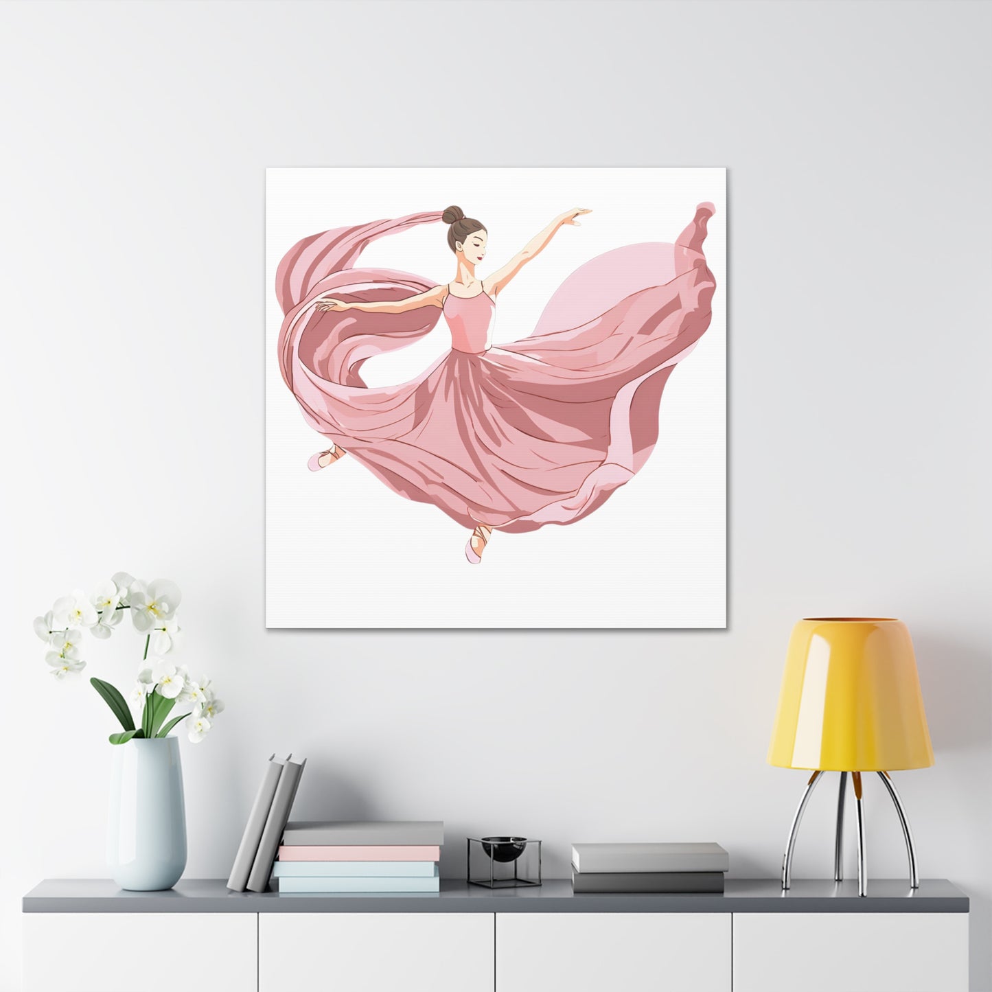 Elegant Ballet Canvas Gallery Wrap - Graceful Dancer Wall Art for Home Decor