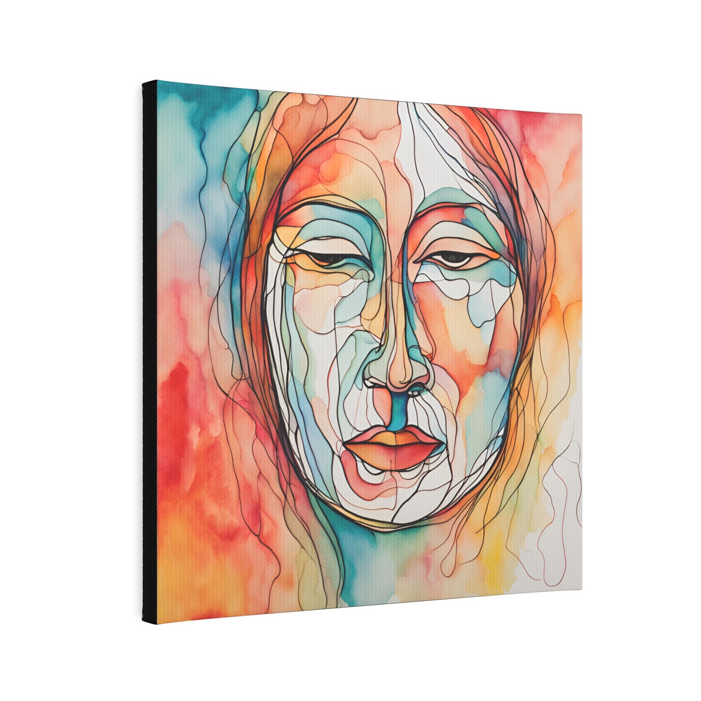 Colorful Abstract Canvas Photo Tile - Artistic Home Decor