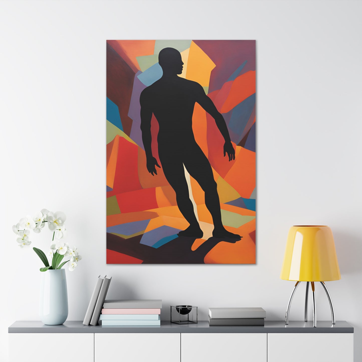 Abstract Canvas Gallery Wrap Shadow vs. Reality - Silhouette Art for Home Decor