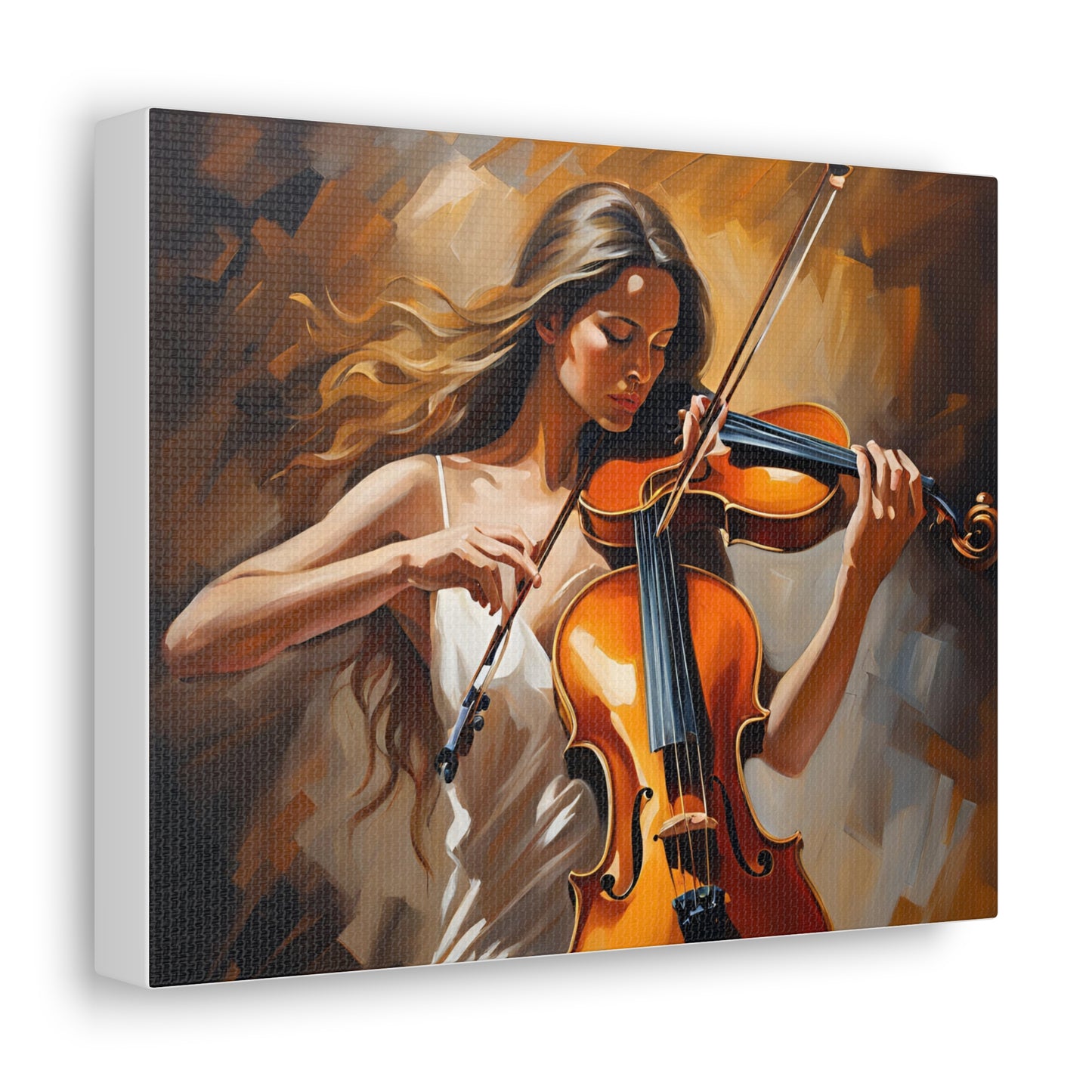 Elegant Violinist Canvas Gallery Wrap - Musical Art for Home Decor