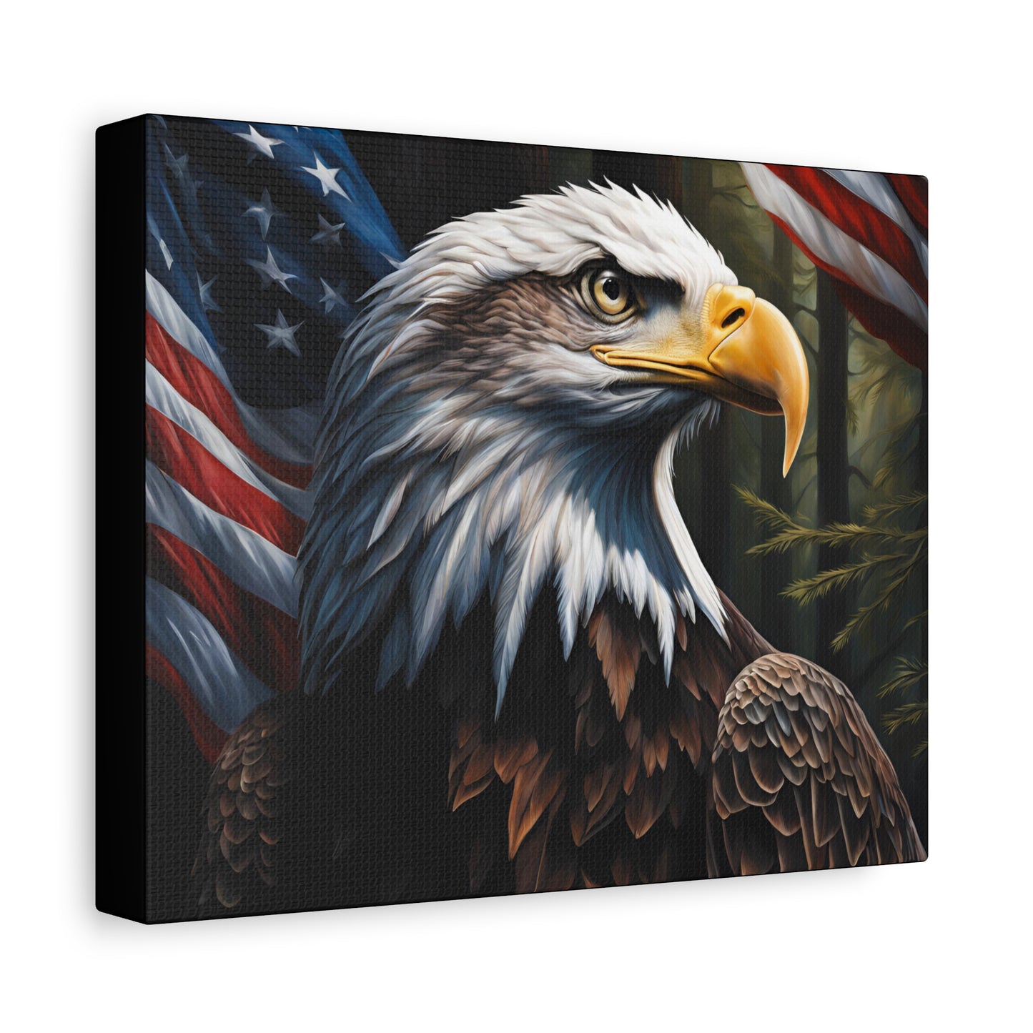 Patriotic Eagle Canvas Wall Art – Inspiring American Pride Home Decor