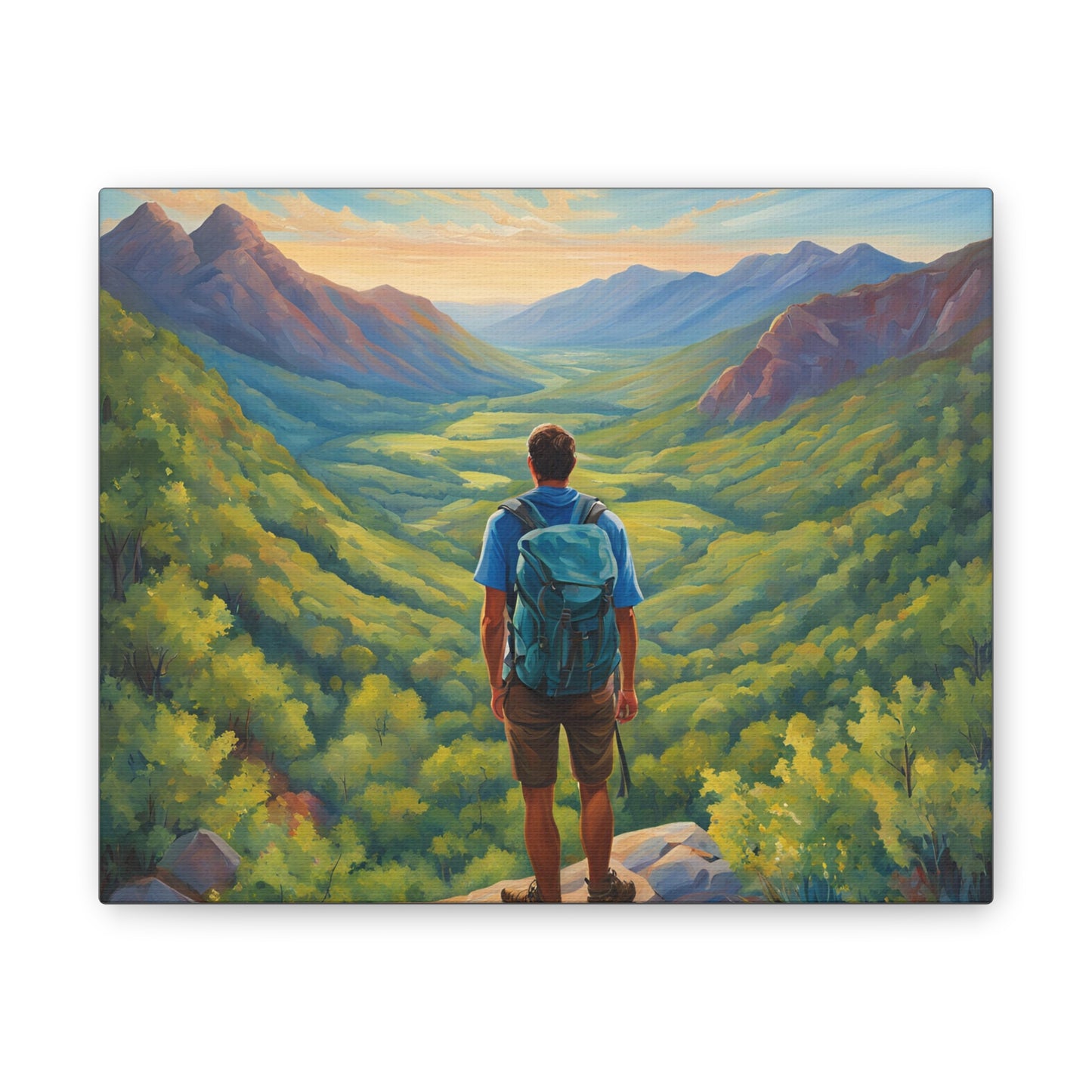 Adventure Landscape Canvas Print - Nature Hike Wall Art for Outdoor Enthusiasts