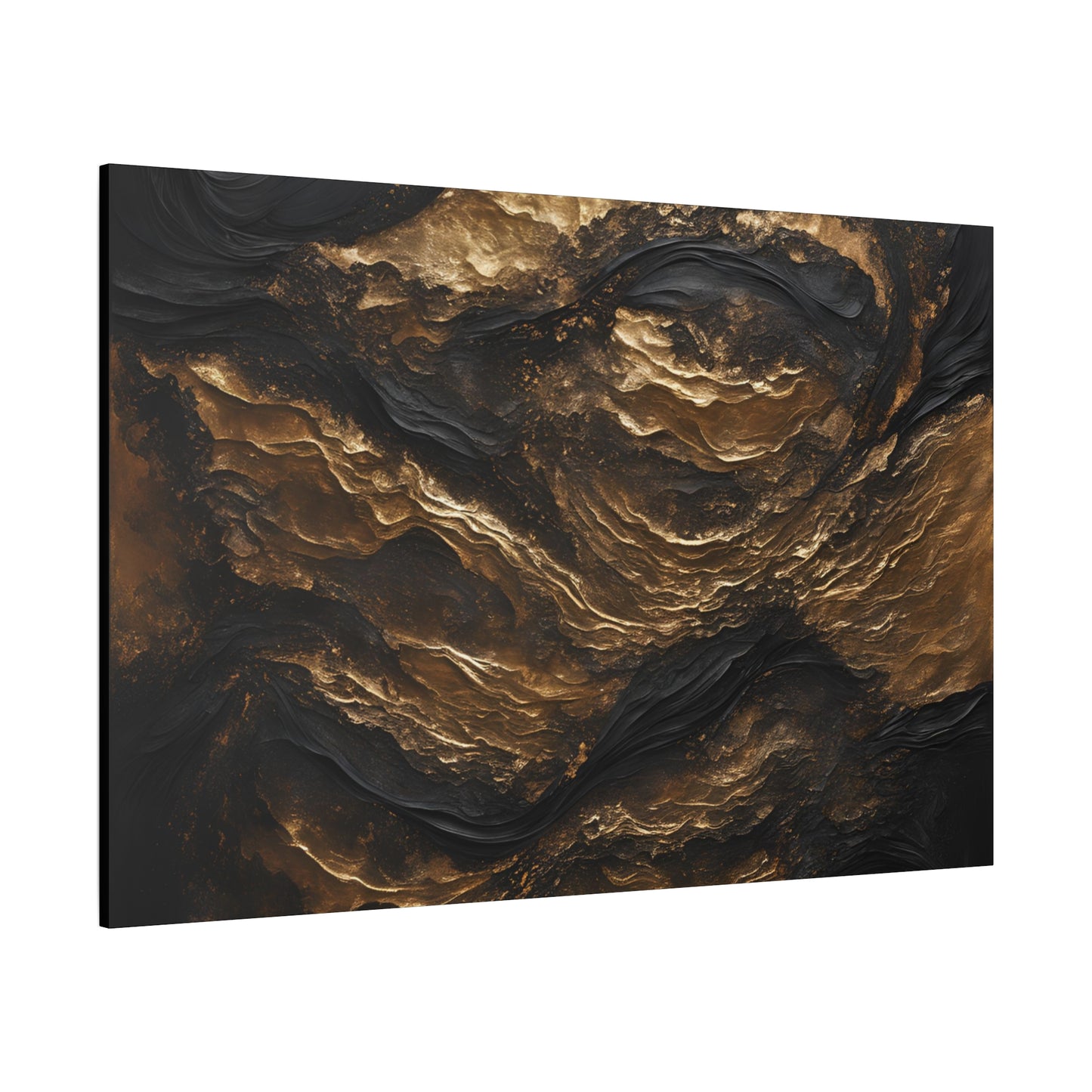 Abstract Gold Wave Canvas Art | Modern Home Decor